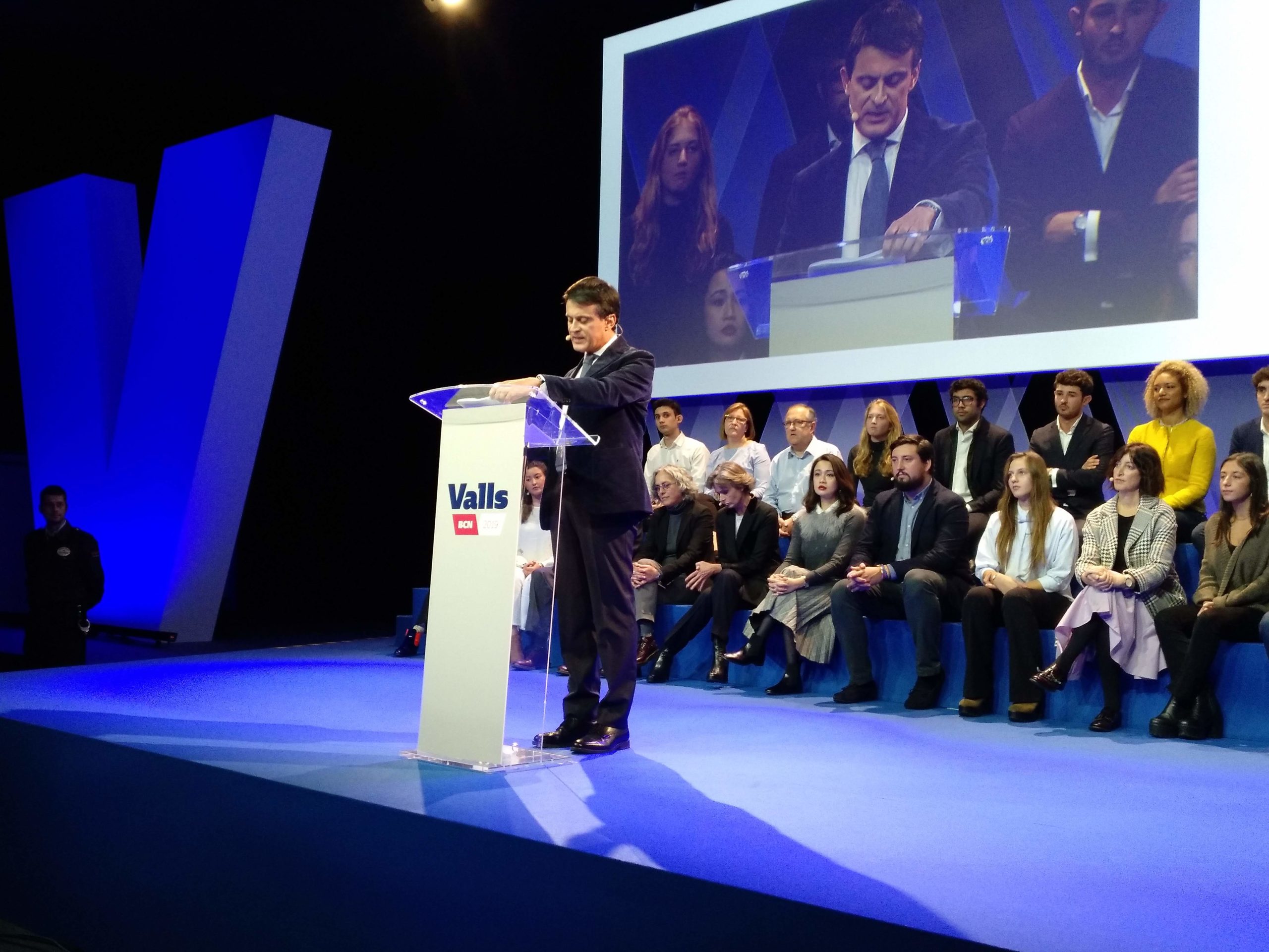 Manuel Valls durant el seu discurs al Palau de Congressos / Meritxell M. Pauné