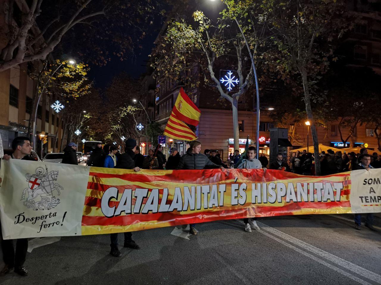 La manifestació espanyolista de Somatemps el 21-D / D.C.