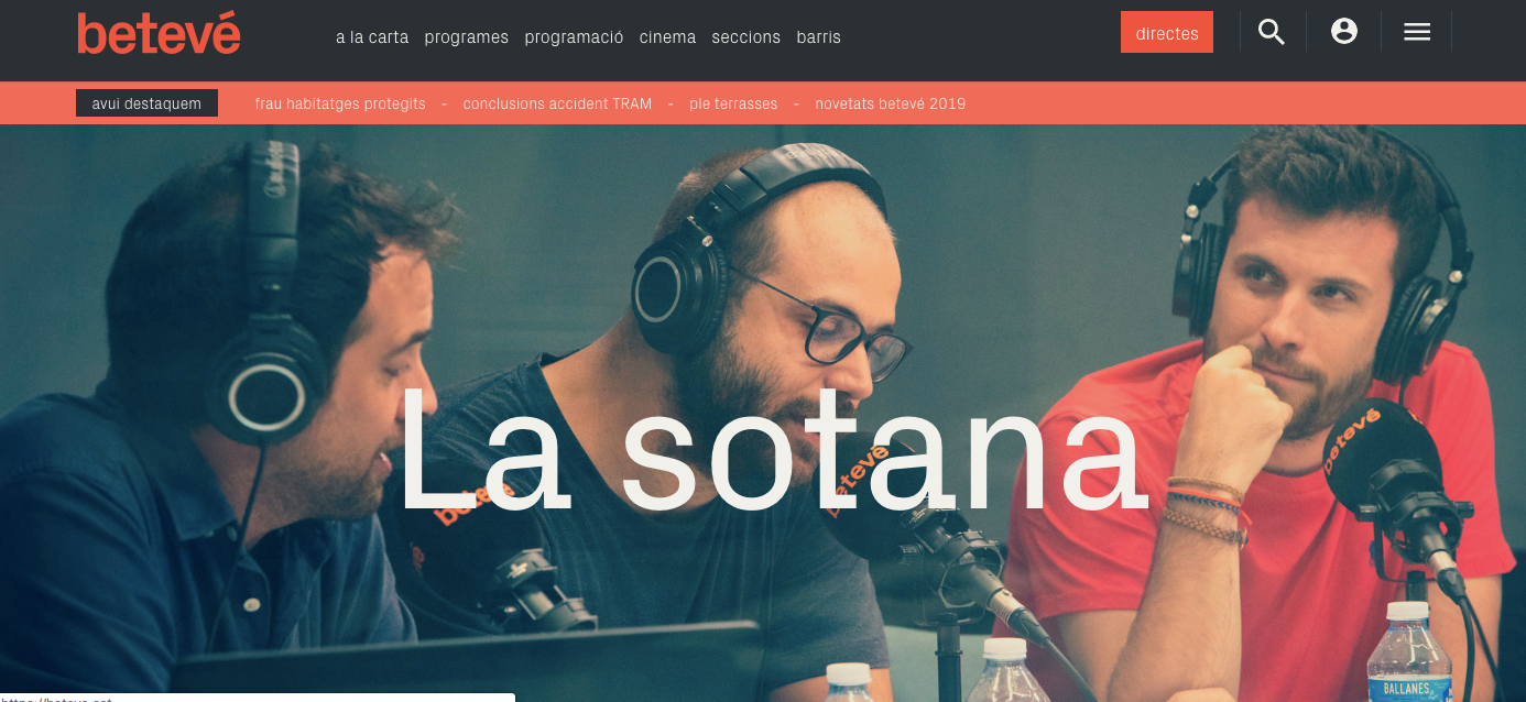 Imatge del programa 'La Sotana' de la web de Betevé