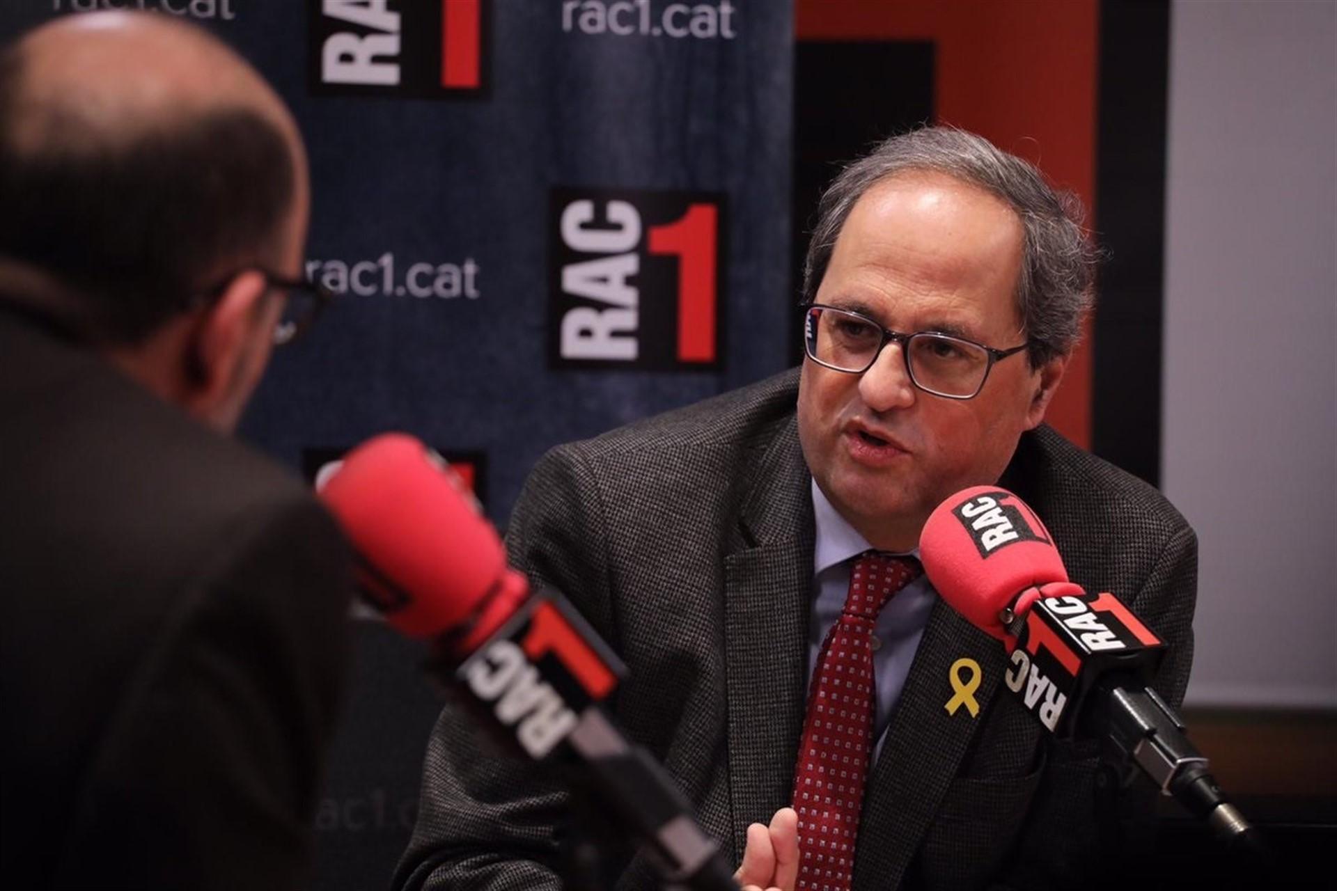 Quim Torra, entrevistat a RAC 1/ Europa Press