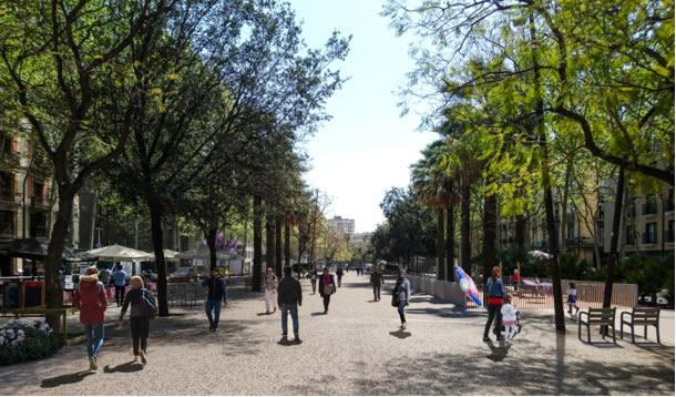 Projecció de com quedarà la rambla del Raval. | Ajuntament de Barcelona