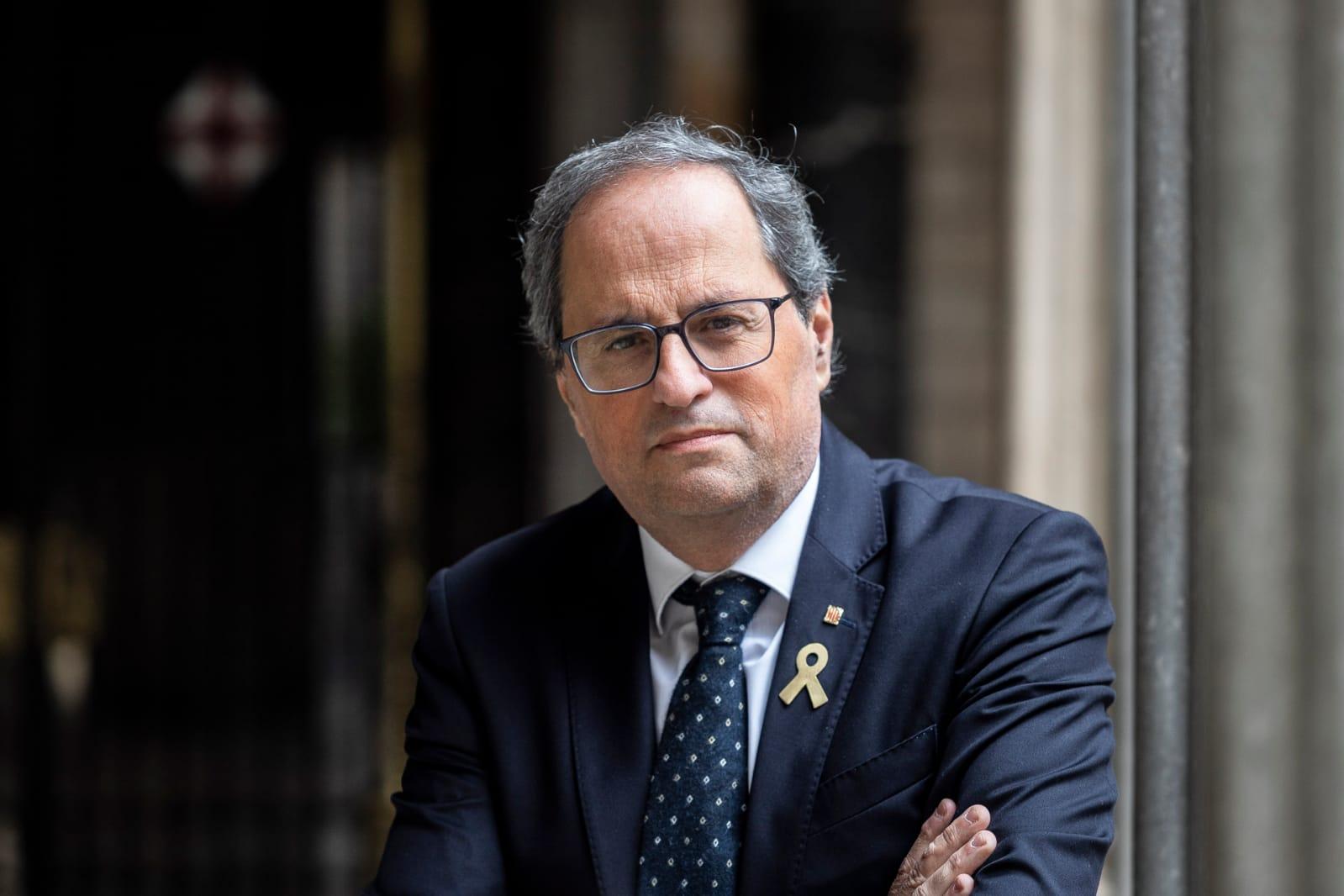 Quim Torra, president de la Generalitat, abans de l'entrevista / JORDI BORRÀS