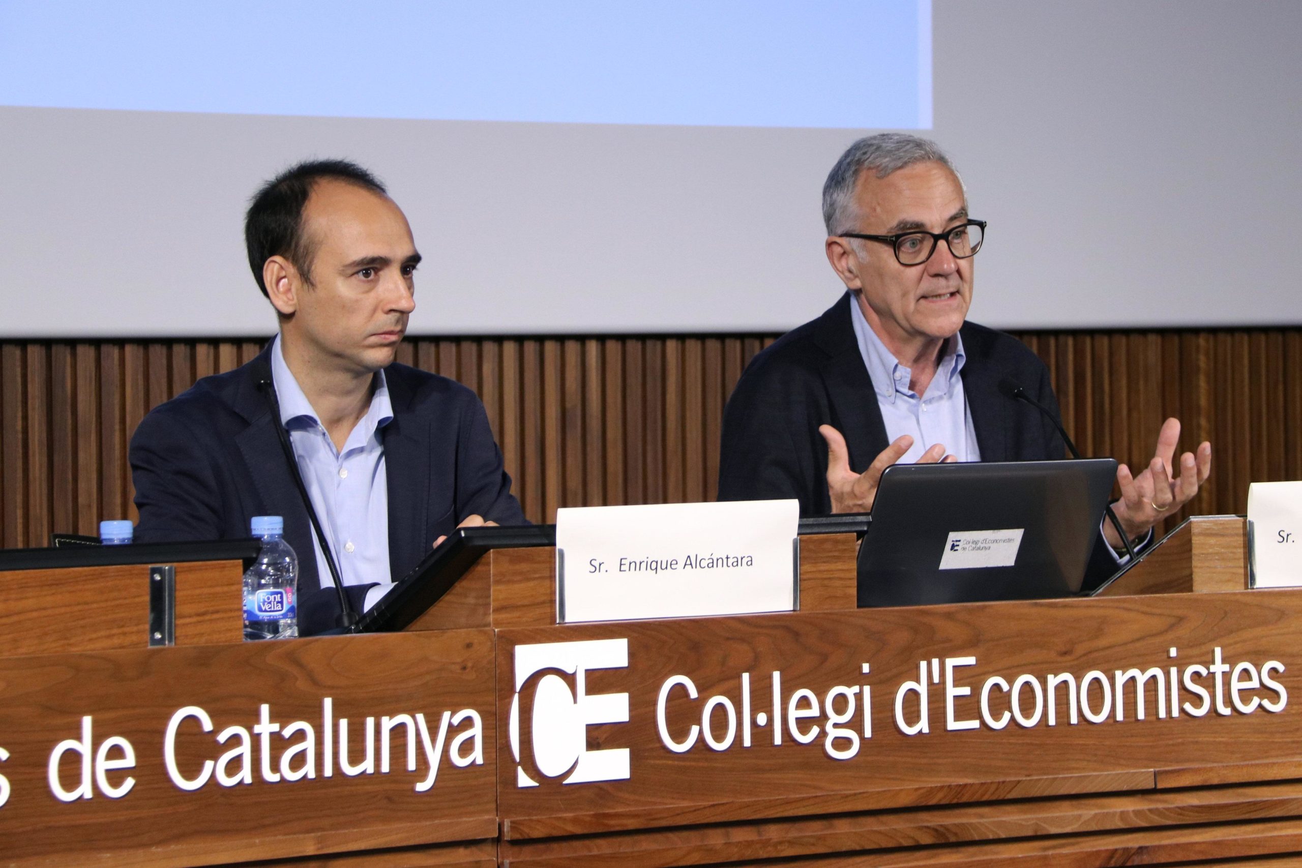 L'economista Miquel Puig (dreta), en una imatge del 19 de juny de 2018. | ACN