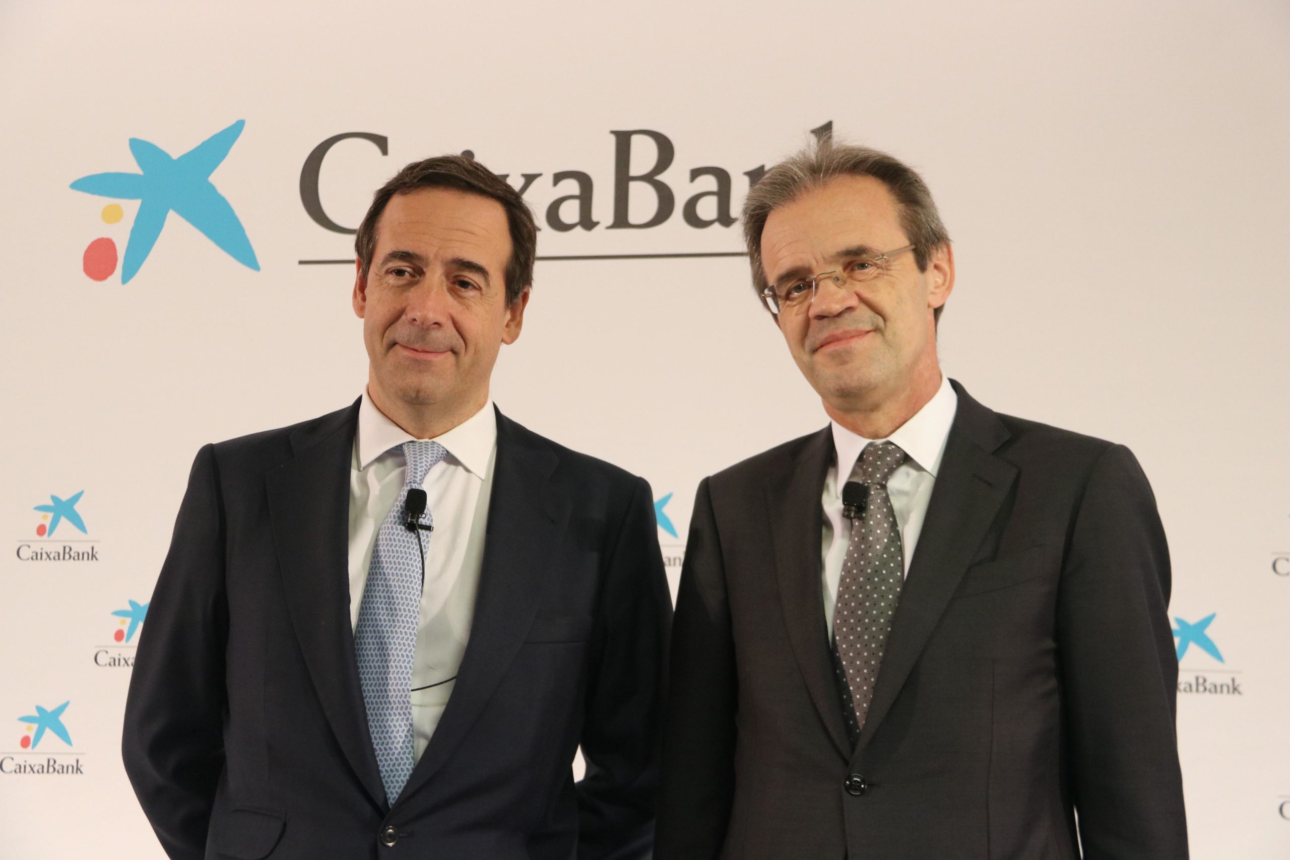 El president de CaixaBank, Jordi Gual, i el conseller delegat, Gonzalo Gortázar / ACN