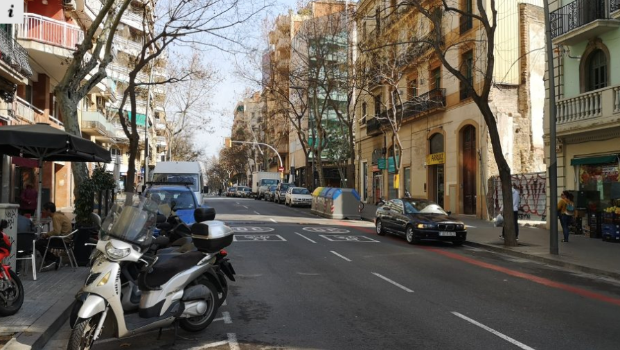 Tram inicial de Consell de Cent afectat per les obres, a Hostafrancs / Ajuntament de Barcelona