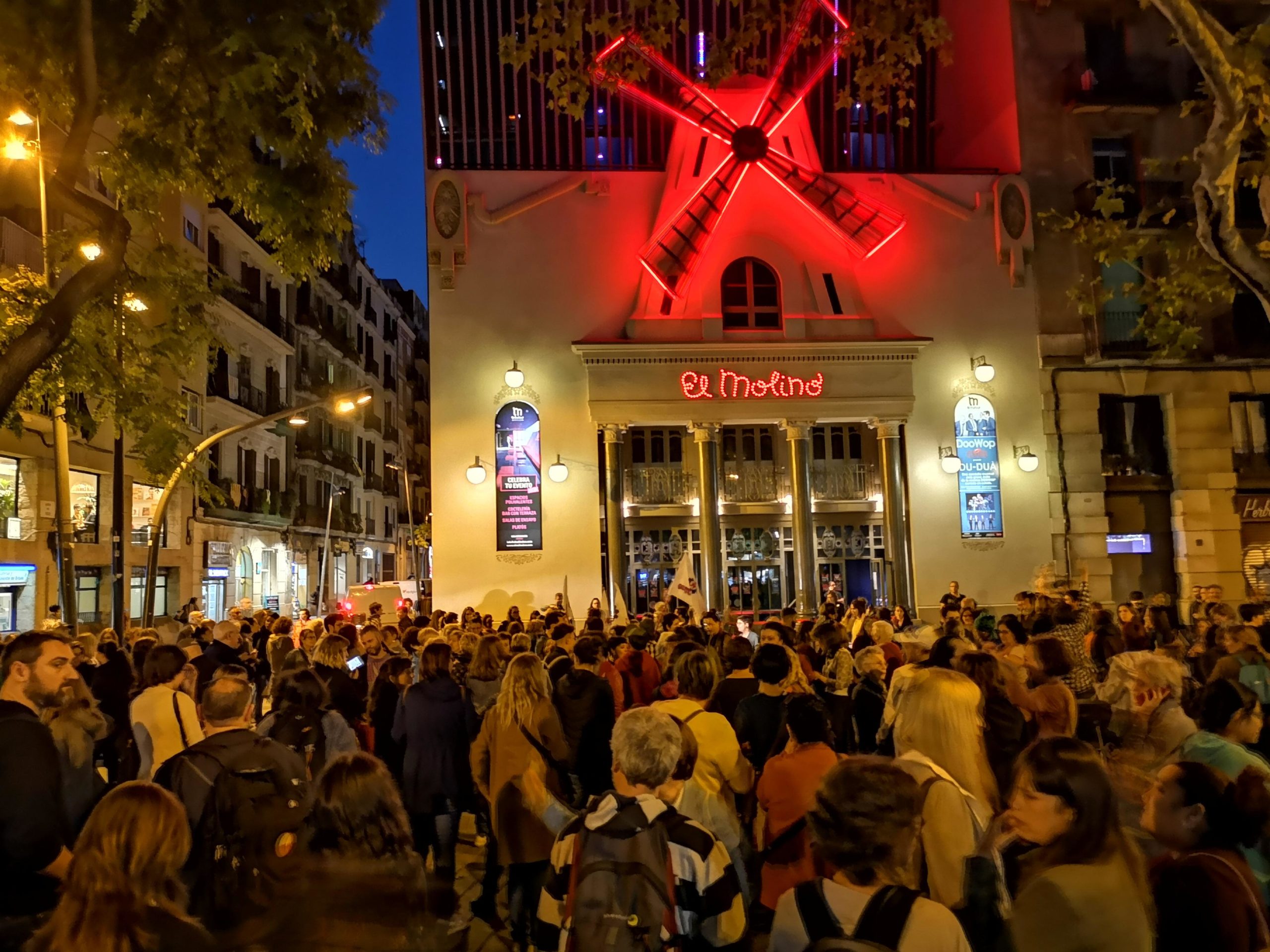 Imatge d'arxiu d'una protesta al Poble-sec. / David Cobo