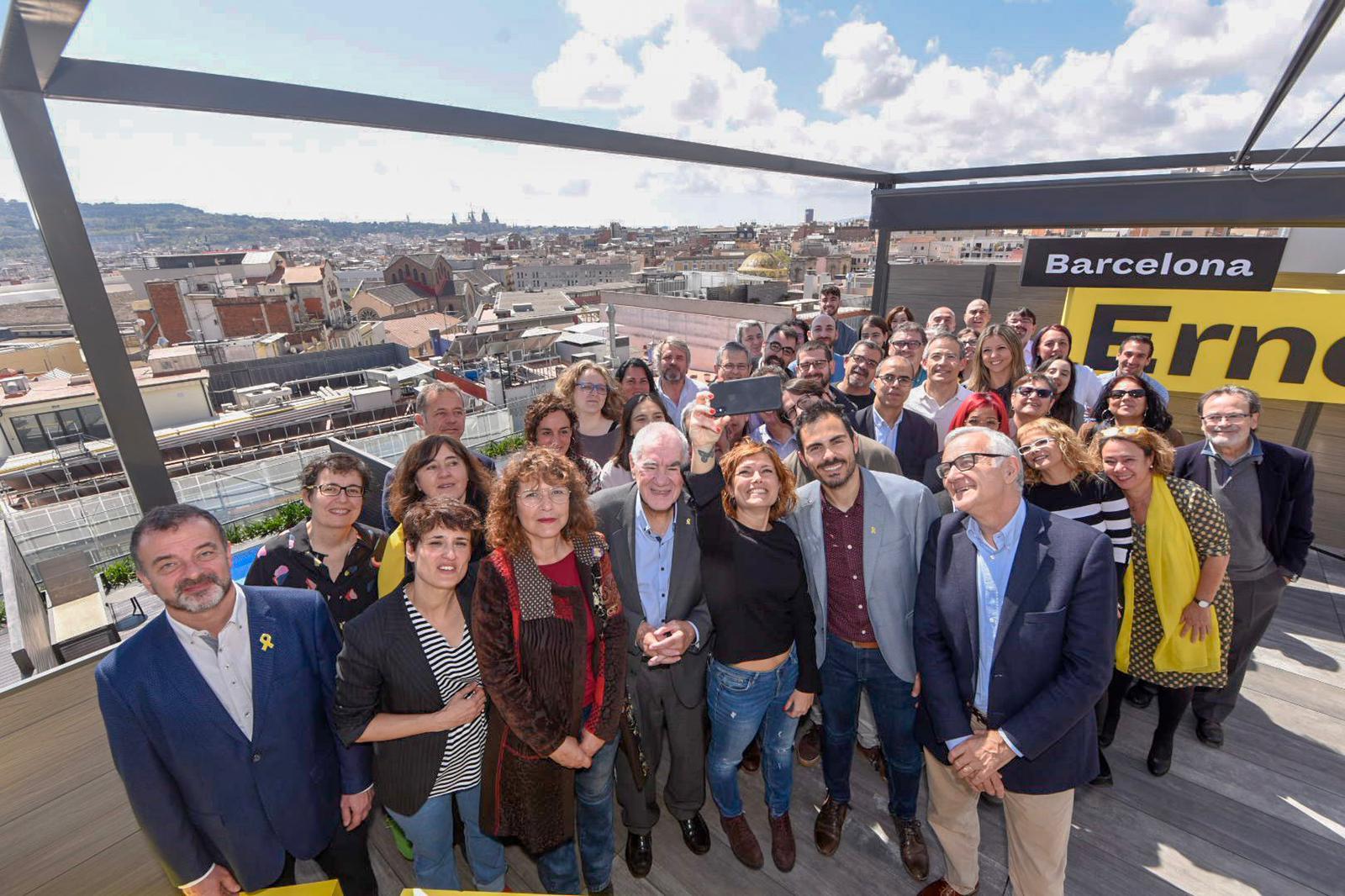 Presentació de la llista d'ERC a Barcelona a la terrassa d'un hotel de Ciutat Vella / ERC Barcelona