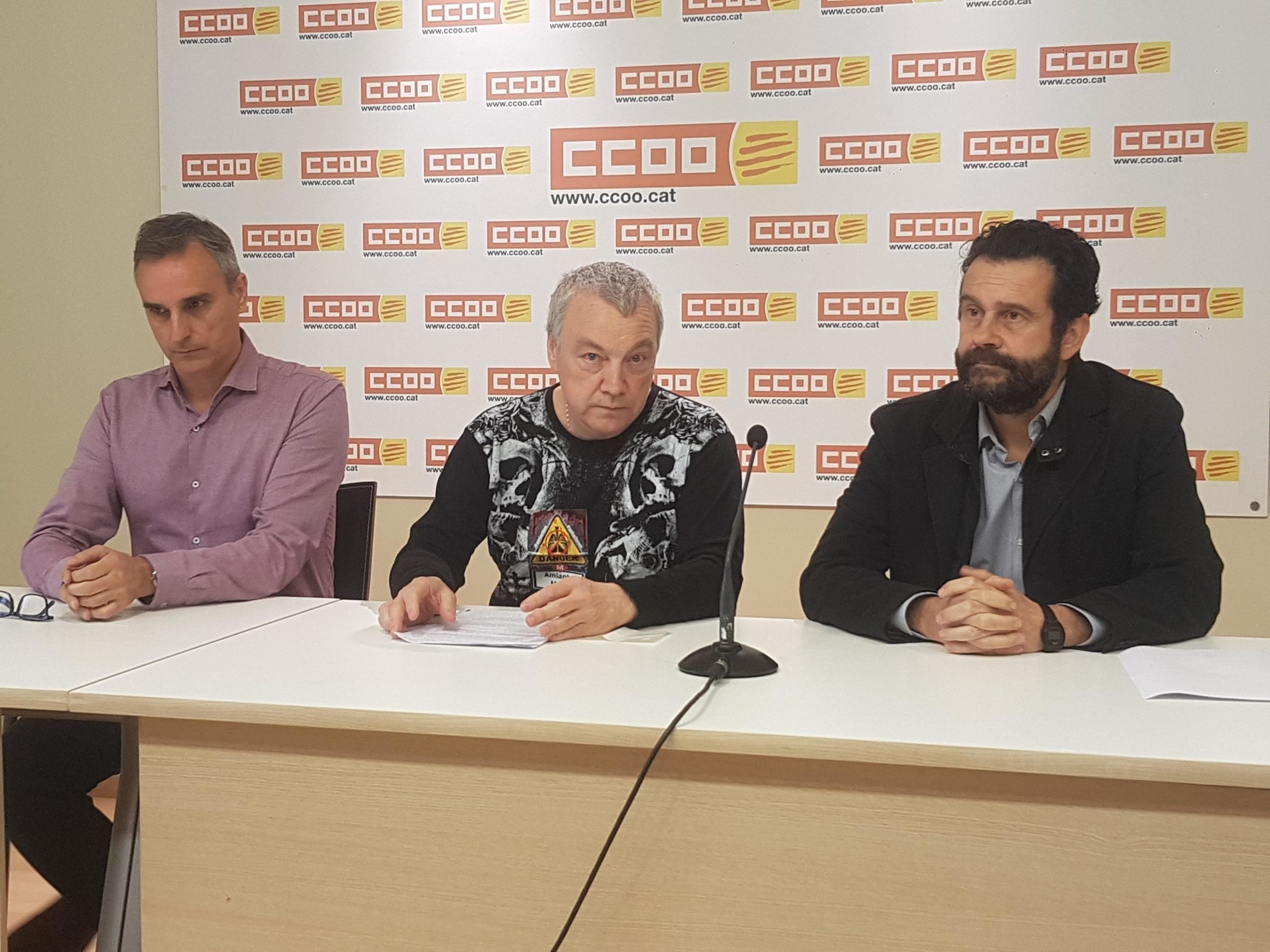 Representants de CCOO en roda de premsa. | Europa Press