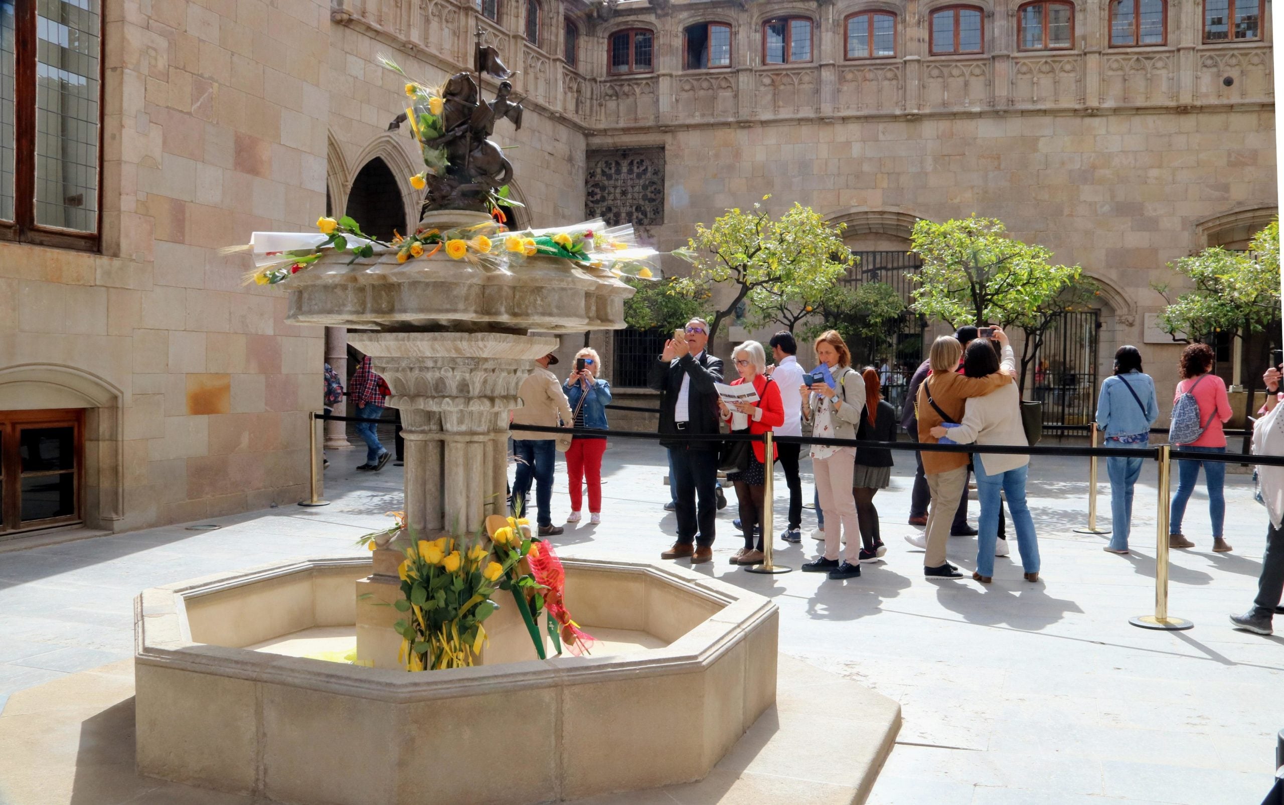 El Pati dels Tarongers en la jornada de portes obertes al Palau de la Generalitat, la diada de Sant Jordi de 2018 / ACN (Júlia Pérez)