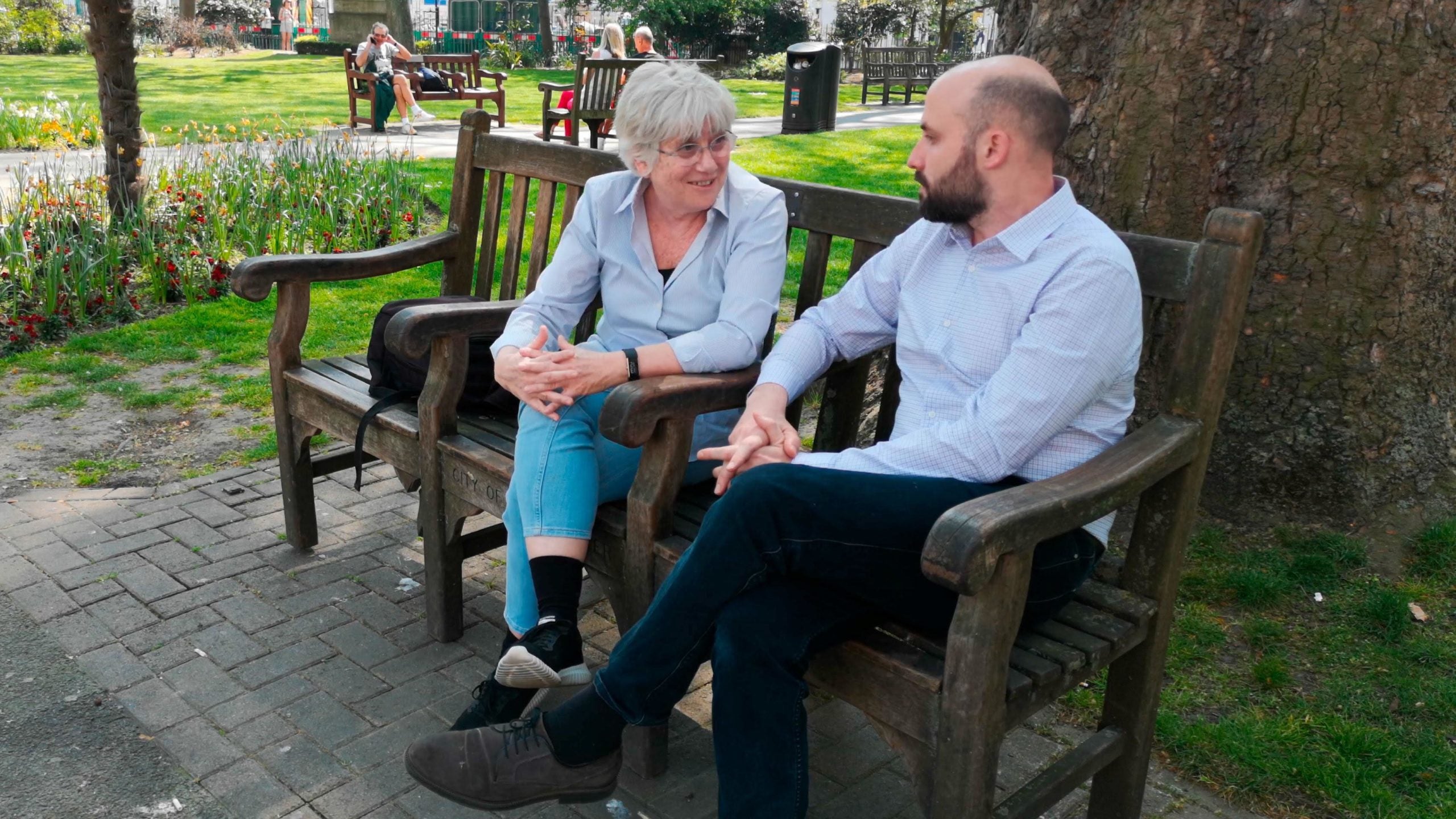 L'exconsellera Clara Ponsatí amb Jordi Graupera. | Barcelona és capital