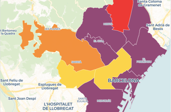 Mapa de vot per districtes