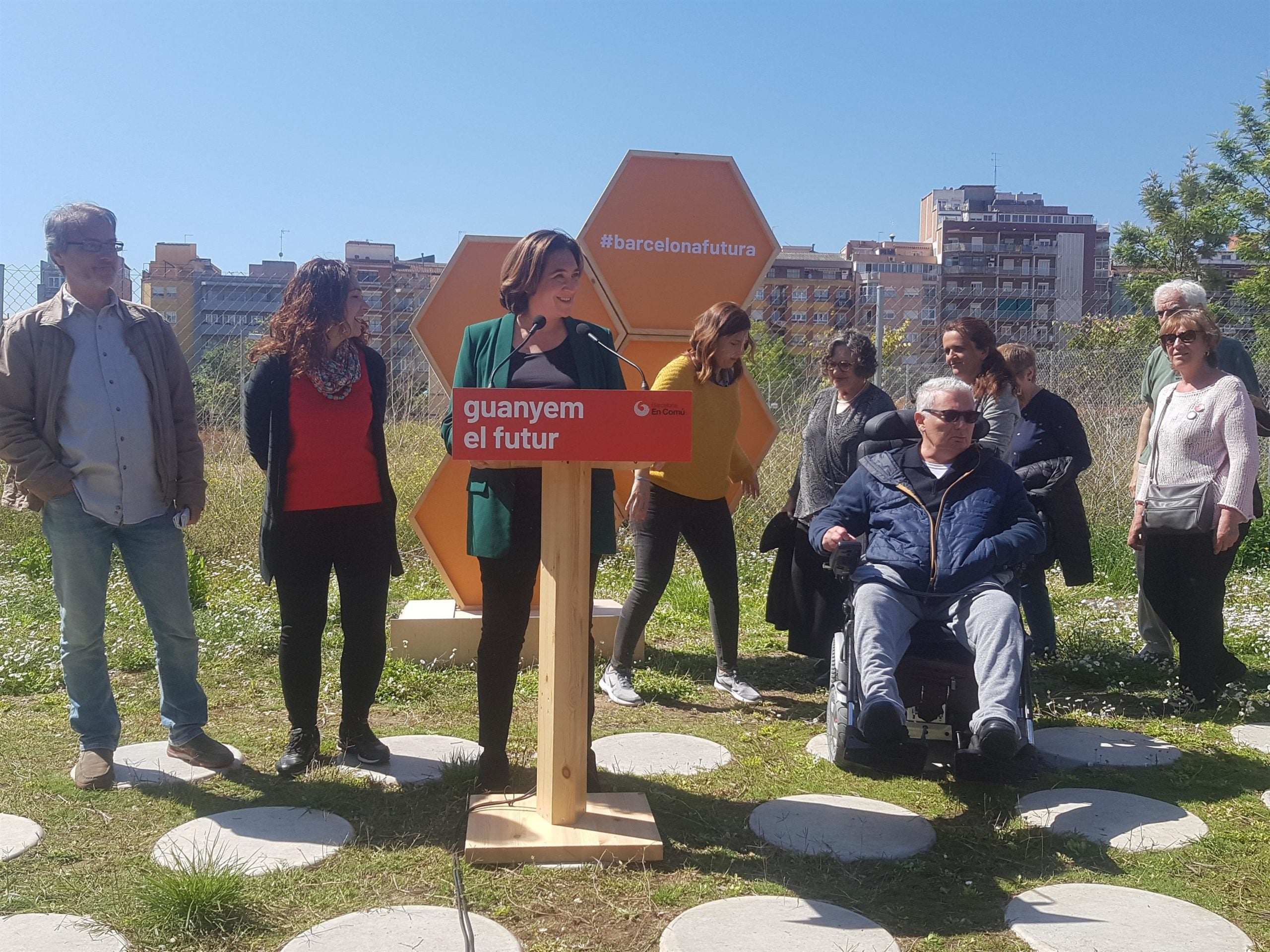 L'alcaldessa Ada Colau en un acte en què ha reclamat competències per construir residències per a la gent gran. | Europa