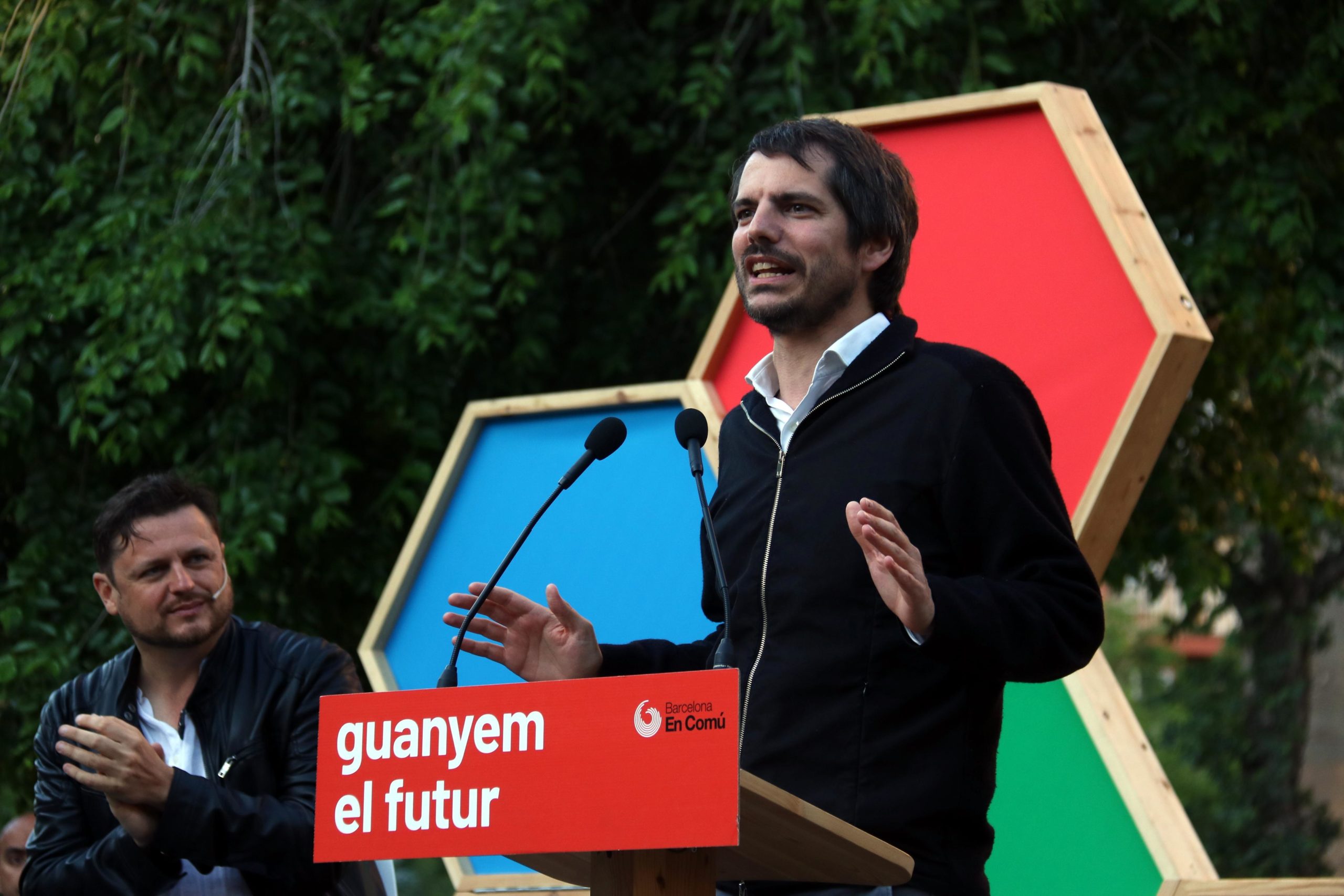 El candidat de Catalunya en Comú, Ernest Urtasun, durant un míting a Sant Andreu / ACN - Nazaret Romero