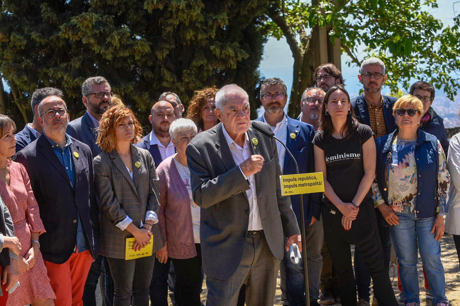 Ernest Maragall, envoltat de candidats metropolitans d'ERC, detalla el seu projecte per l'AMB / ERC Barcelona