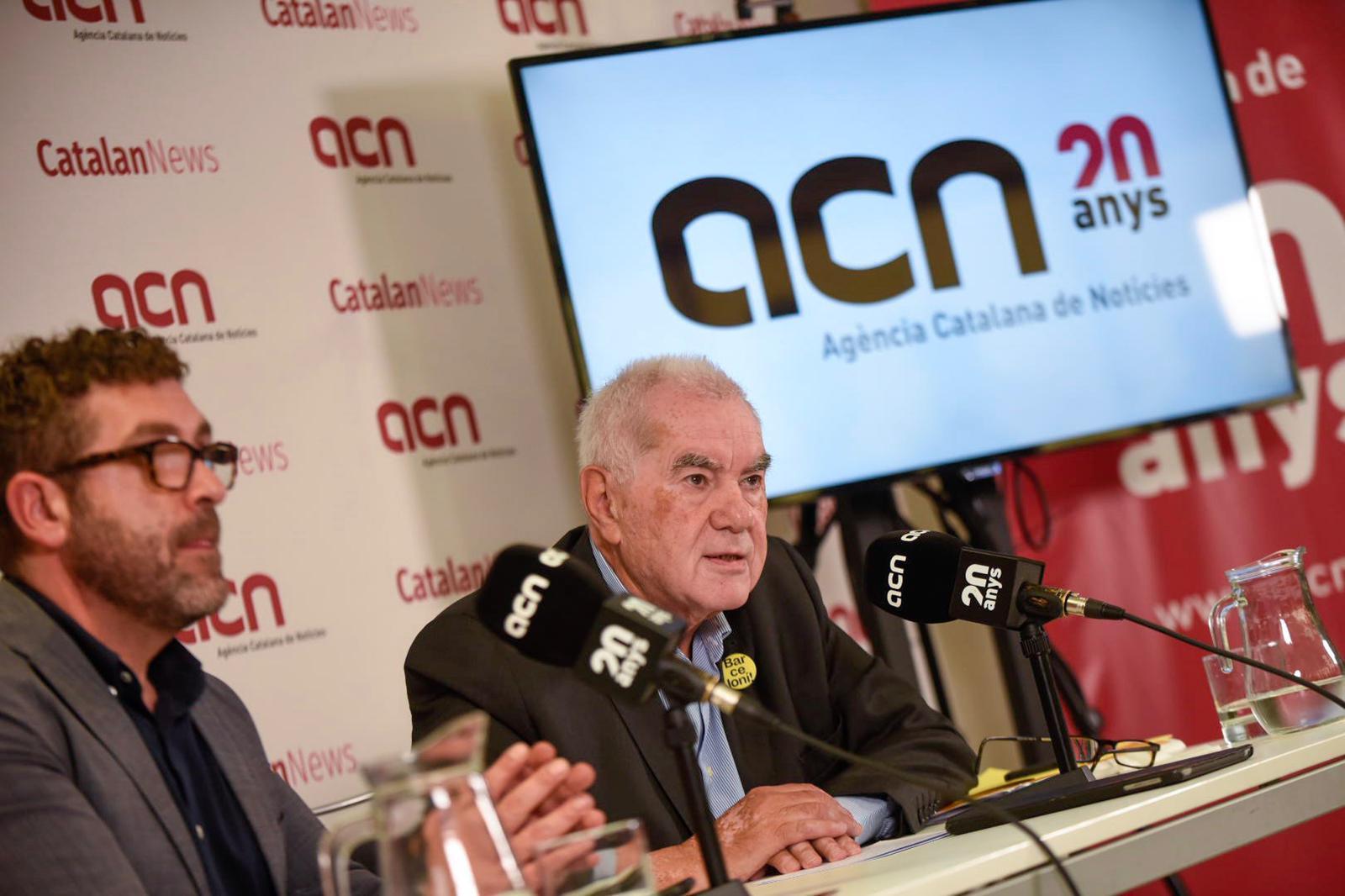 Ernest Maragall a la roda de premsa a l'ACN / ERC Barcelona