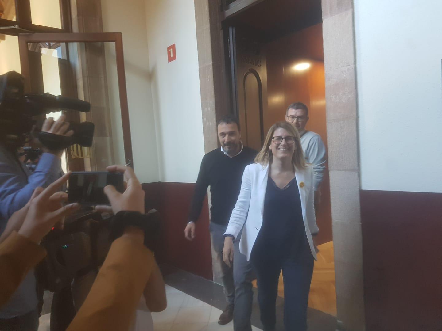 Elsa Artadi sortint de la reunió amb Ernest Maragall / Joan Antoni Guerrero