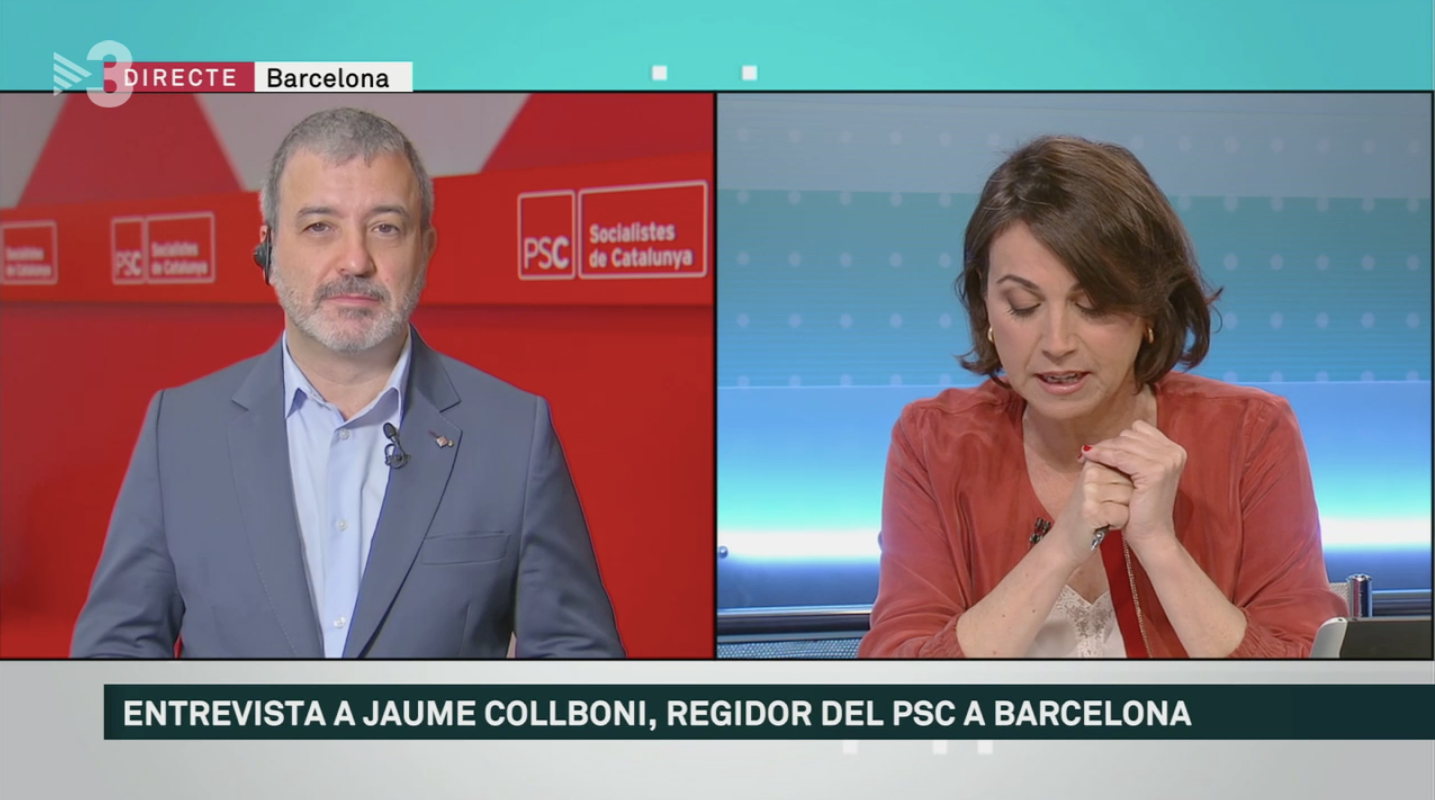 Jaume Collboni, durant l'entrevista a 'Els Matins de TV3'. | TV3