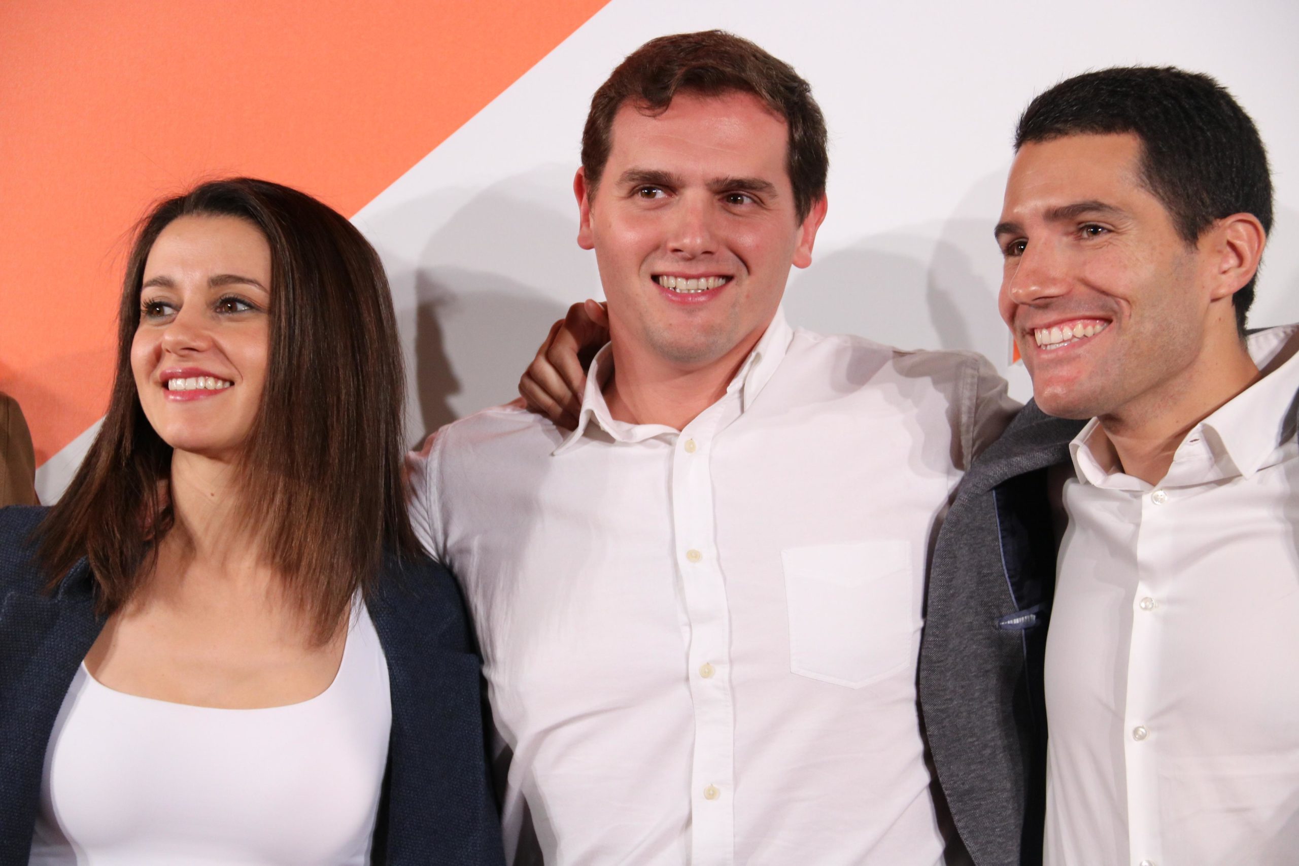 Inés Arrimadas, Albert Rivera, i Nacho Martín Blanco en una imatge d'arxiu. / ACN (Bernat Vilaró)