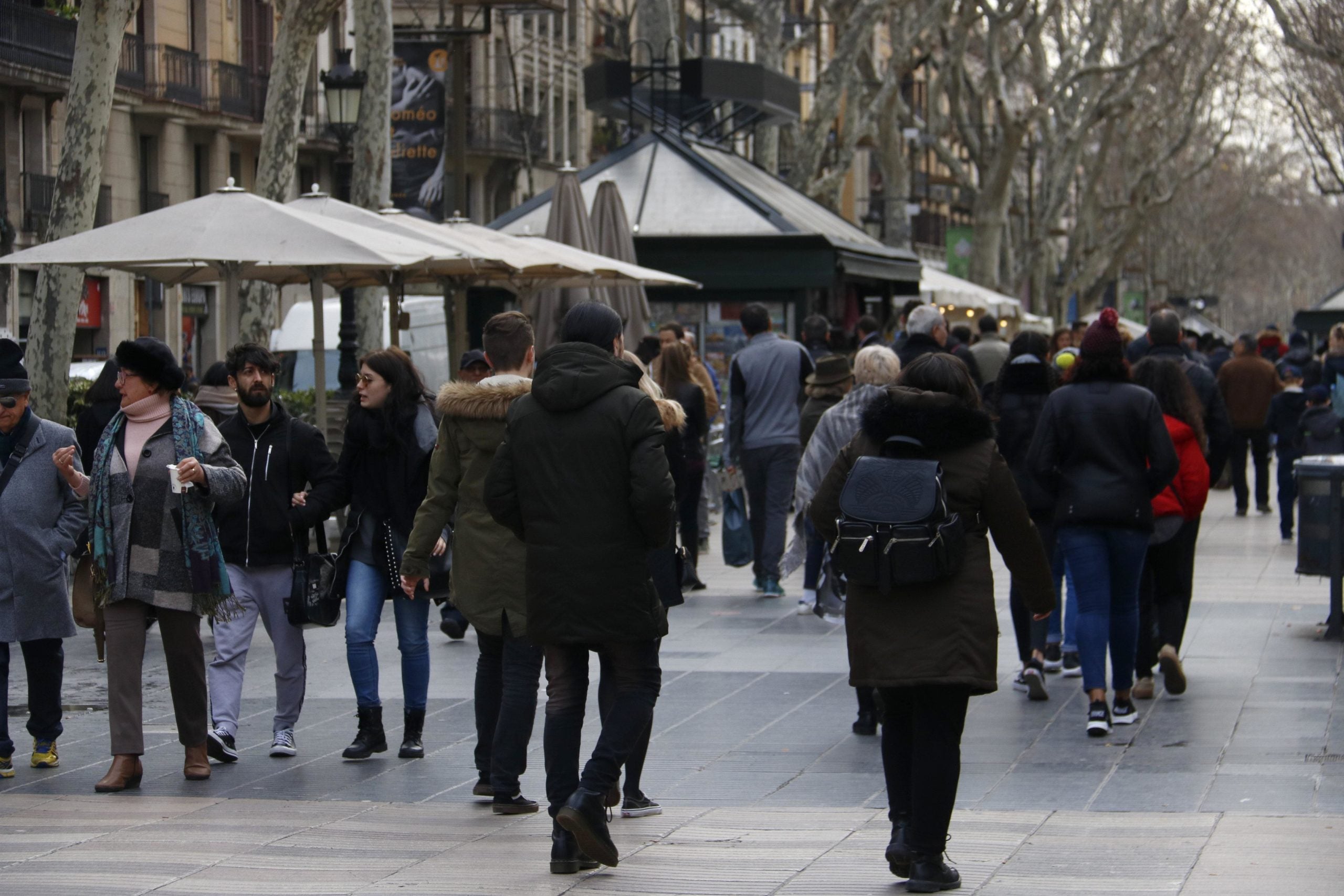 Imatge d'arxiu de la Rambla, on l'home va sembrar el pànic. | XFDC