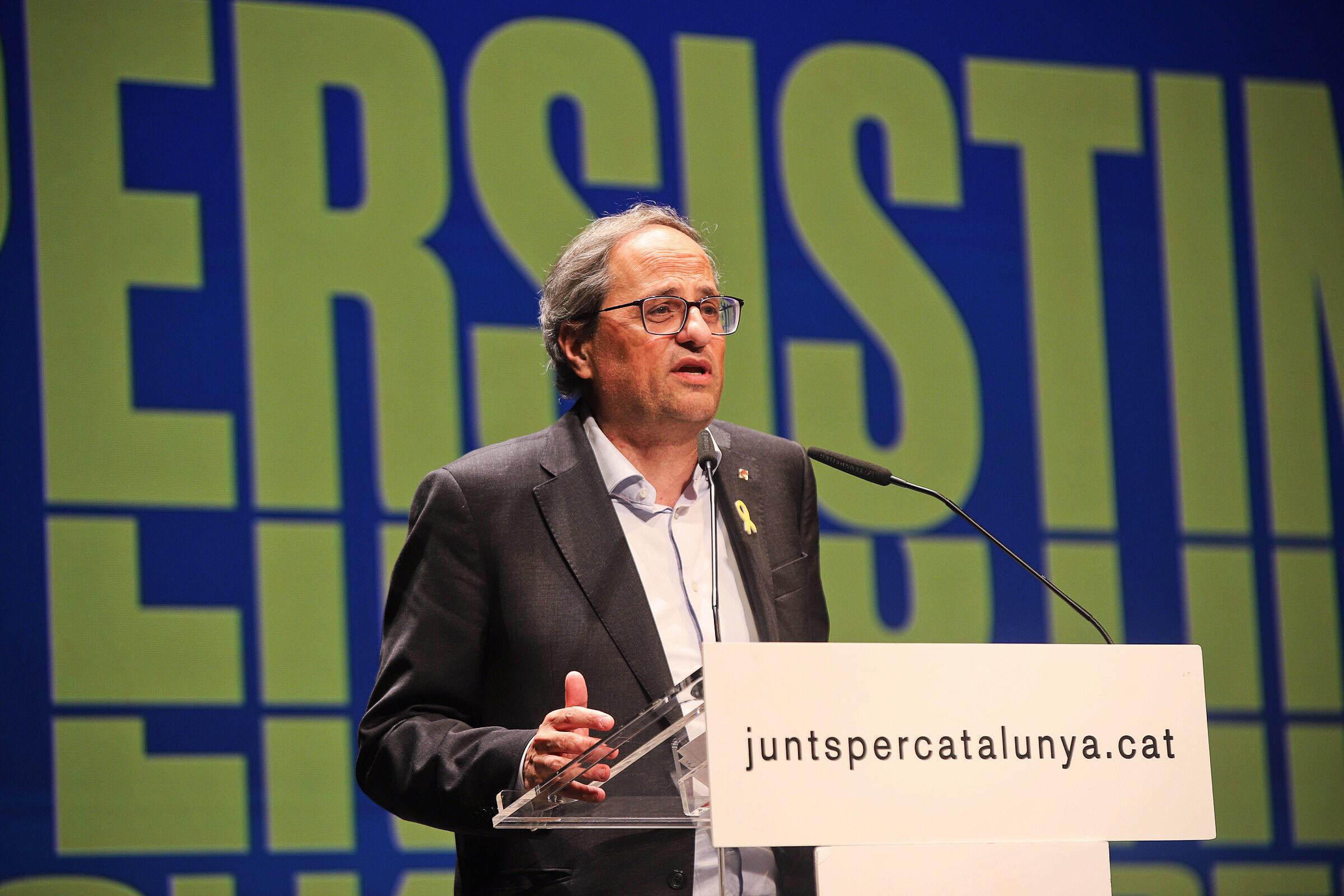 Quim Torra, a un míting de Junts per Catalunya a Girona / Jordi Borràs 