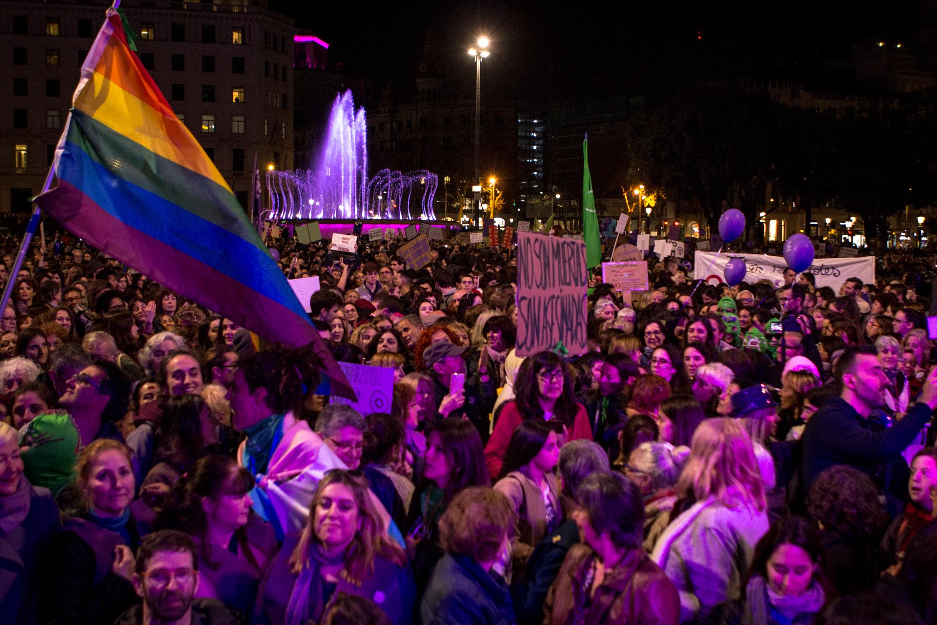 Concentració el dia de l'Orgull. / Sira Esclasans