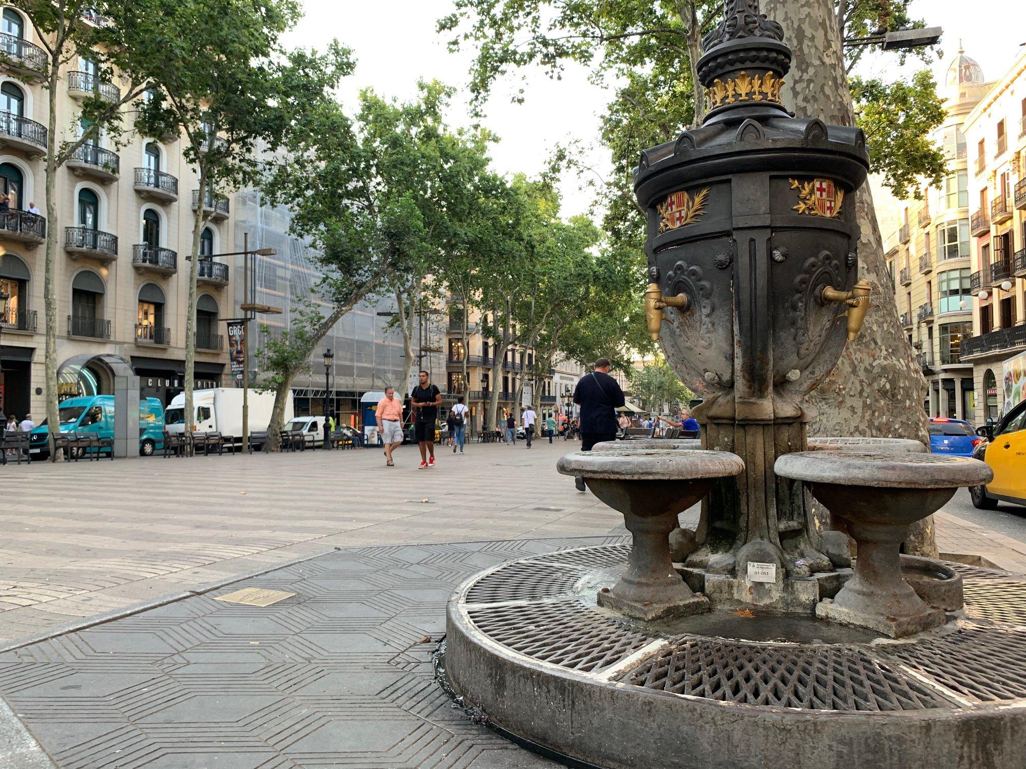 Font de Canaletes, a la Rambla, on va tenir lloc l'acte de l'ACVOT / S.B.