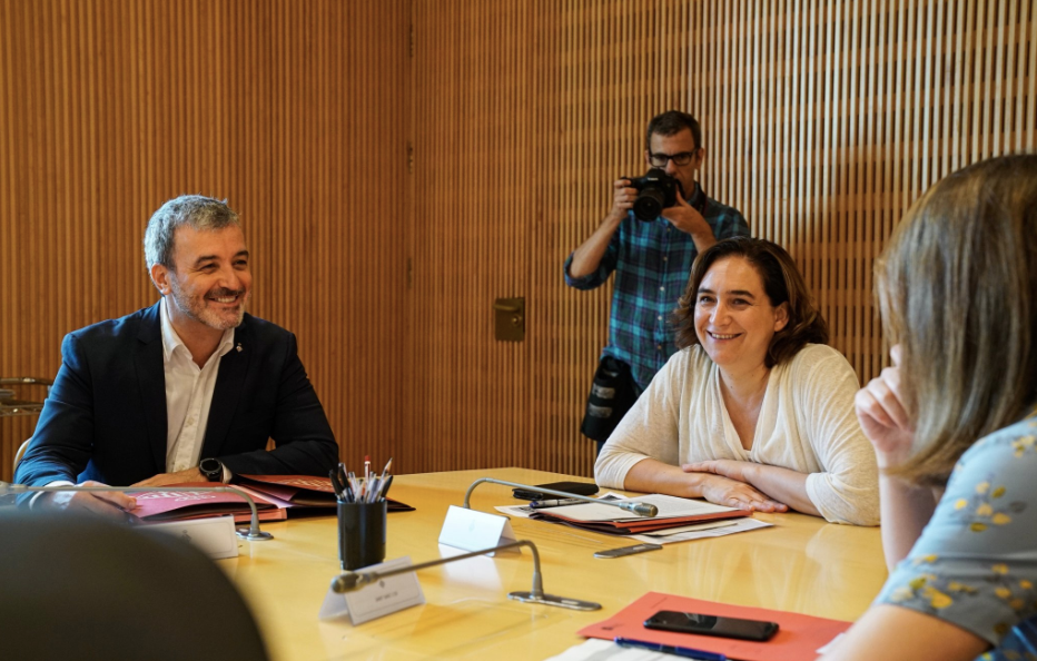 Primera reunió del govern bipartit d'Ada Colau i Jaume Collboni / Ajuntament de Barcelona