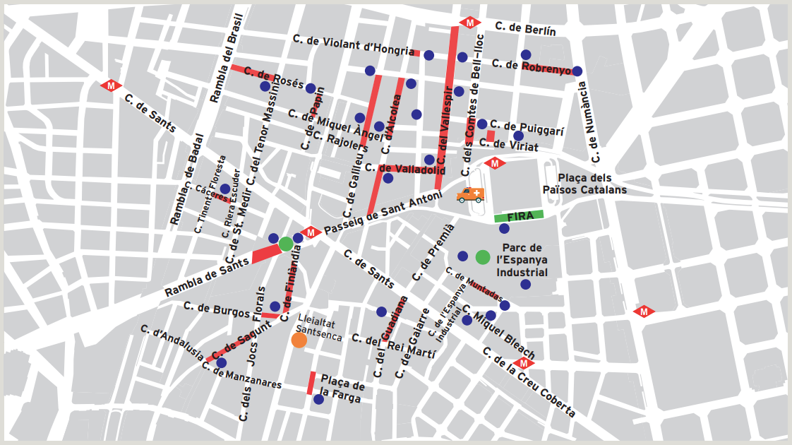 Mapa Festa Major de Sants 2019