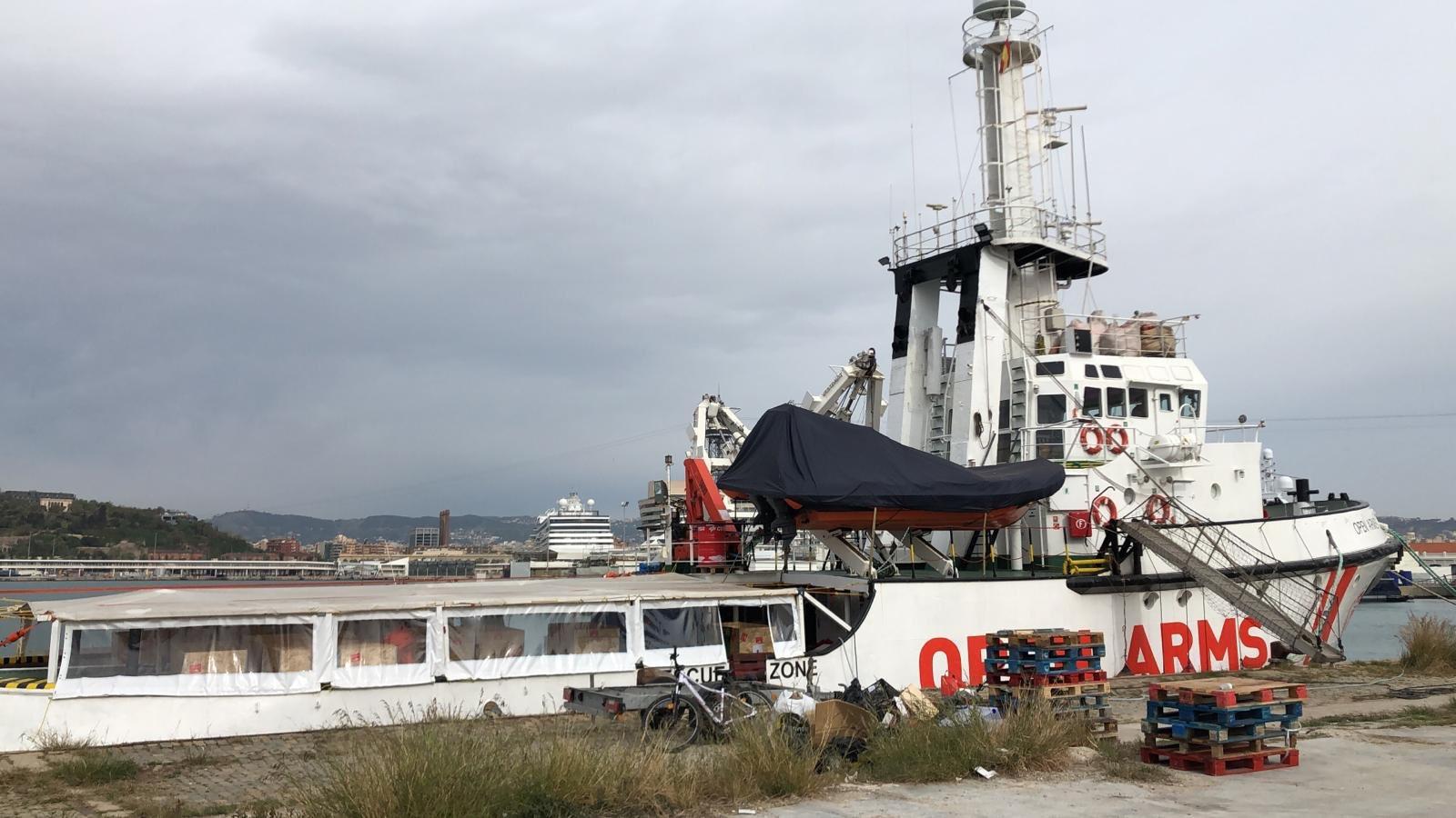 El vaixell 'Open Arms', el Divendres Sant al port de Barcelona / Open Arms