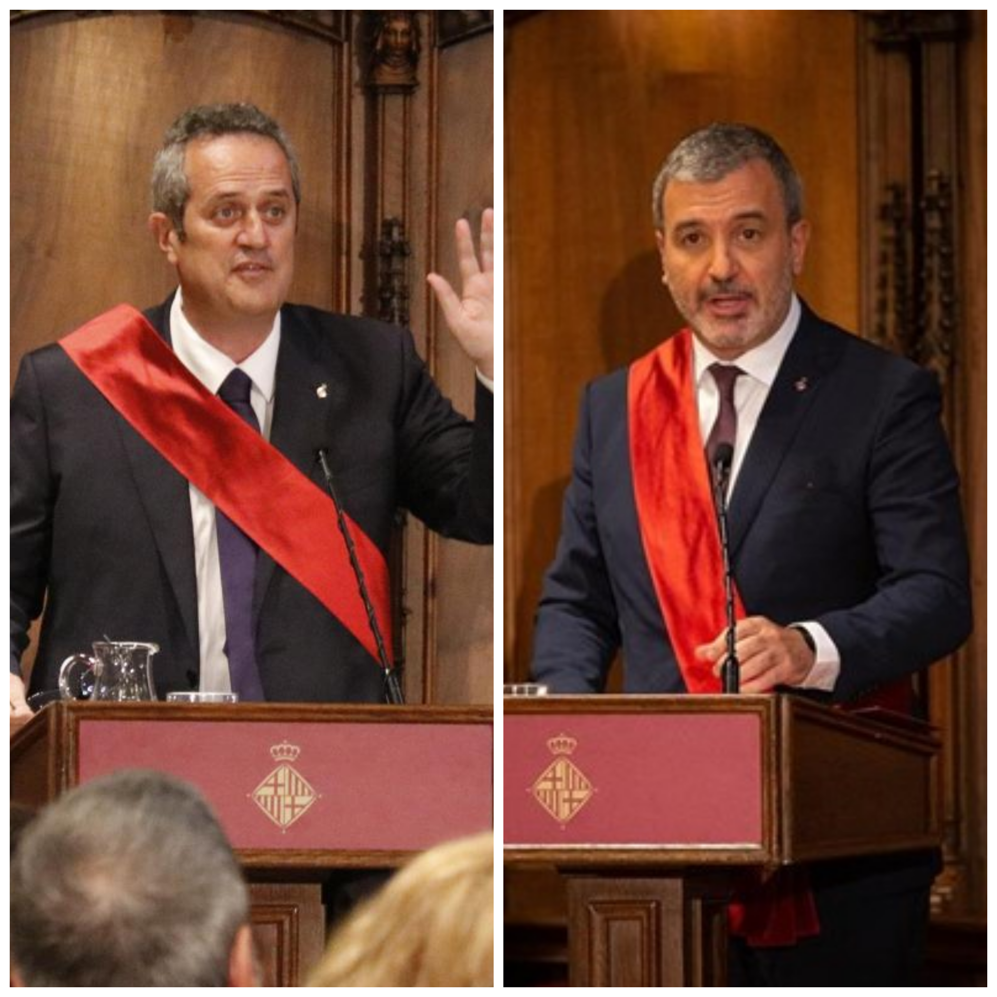 Quim Forn i Jaume Collboni al ple d'investidura de l'Ajuntament. | ACN / Europa Press
