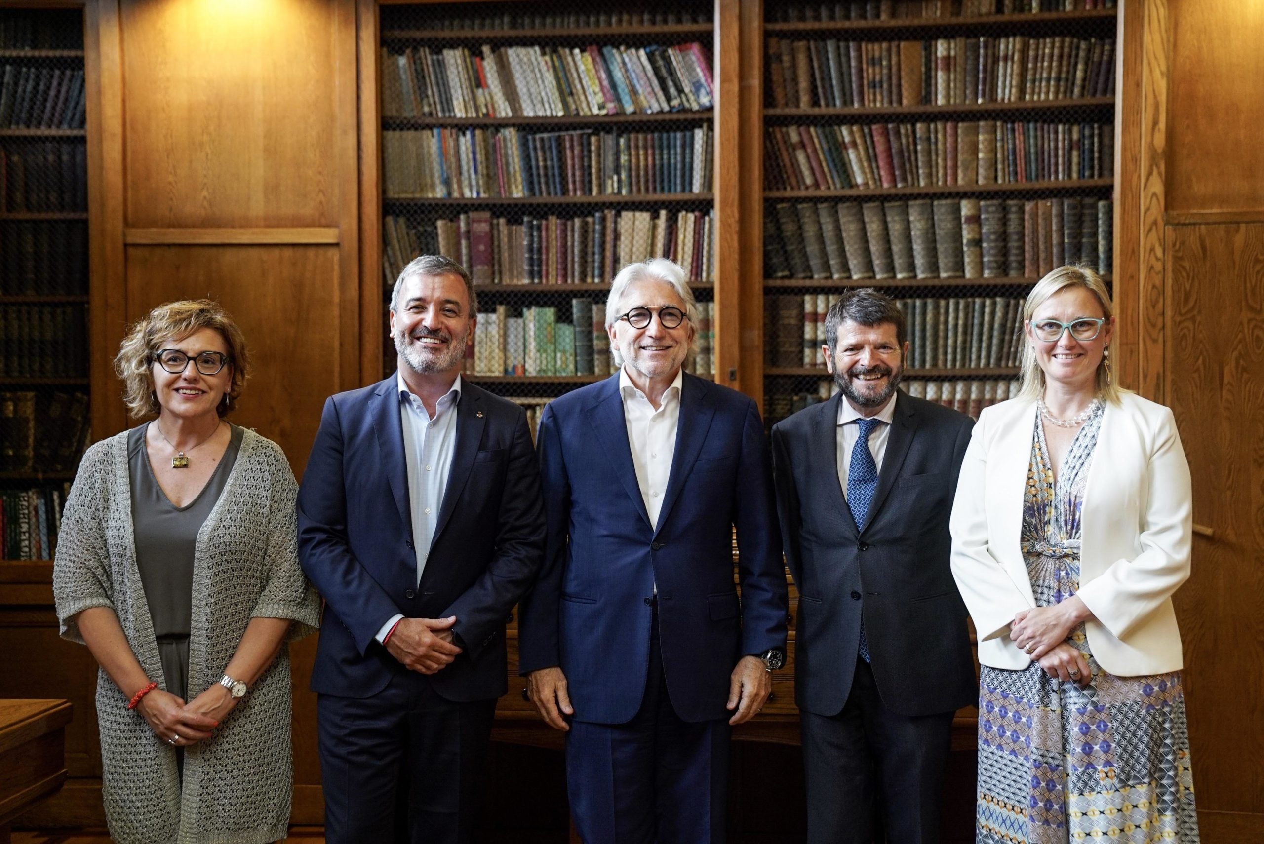 Collboni i Batlle s'han reunit amb el president de Foment del Treball, Josep Sánchez Llibre / Ajuntament