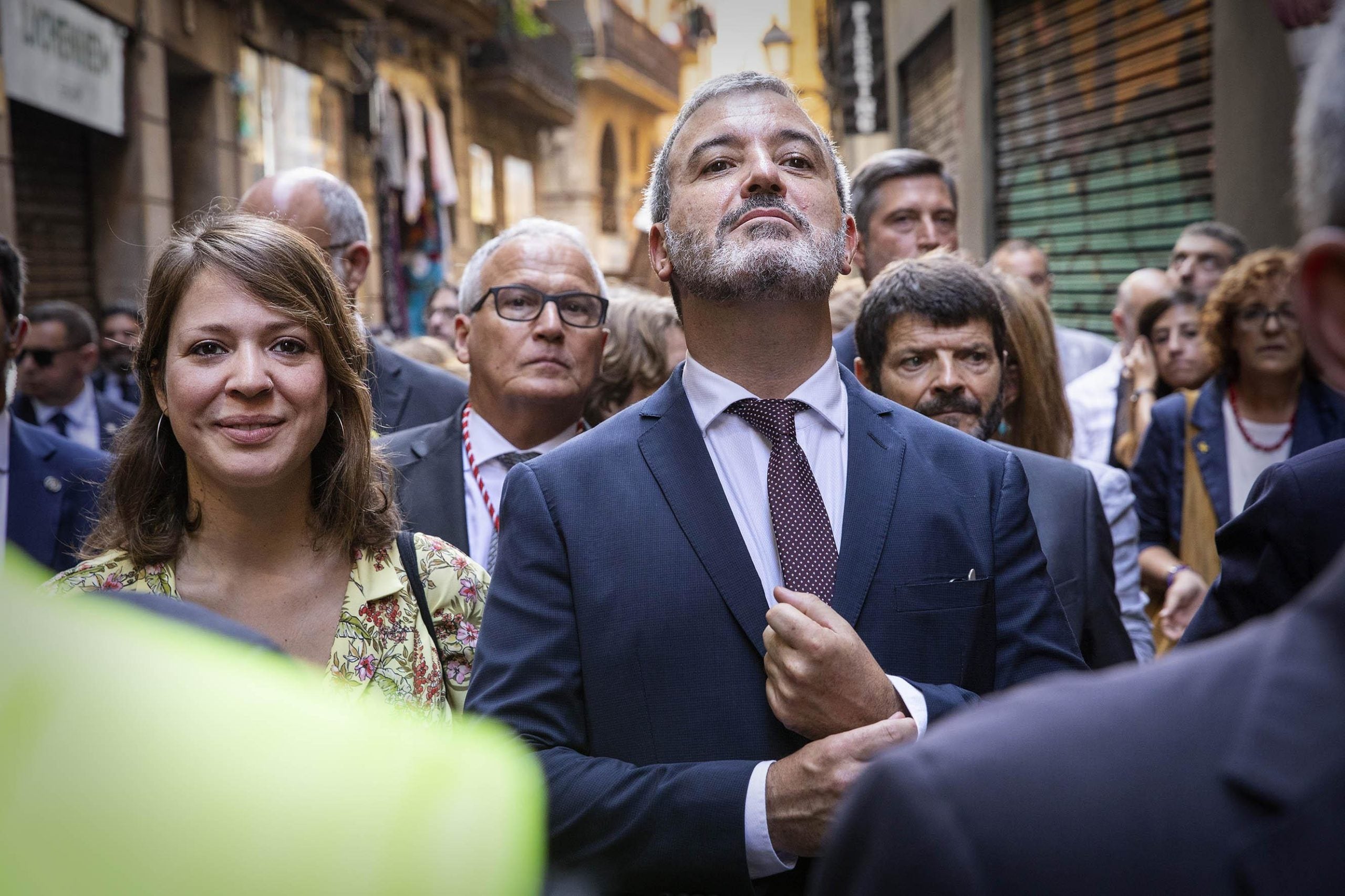 Janet Sanz i Jaume Collboni, durant una festa de la Mercè del mandat passat / Jordi Play