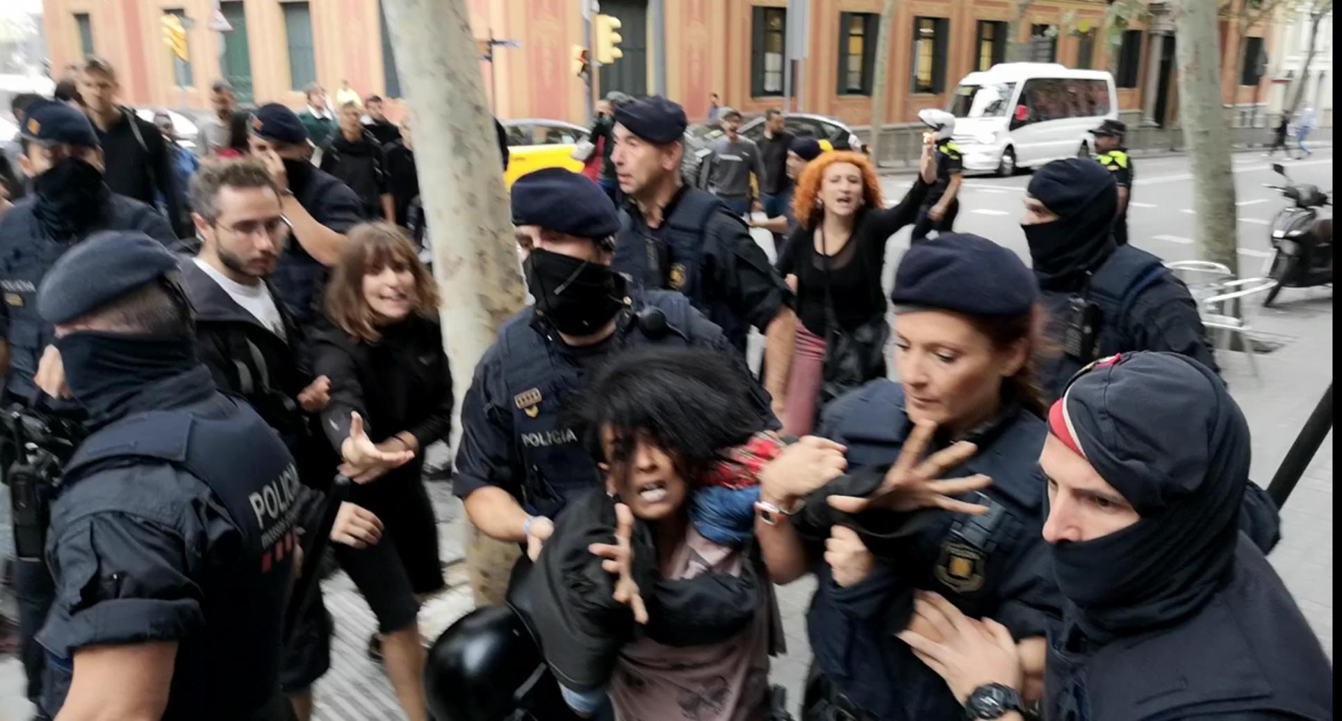 Captura del moment de la detenció 