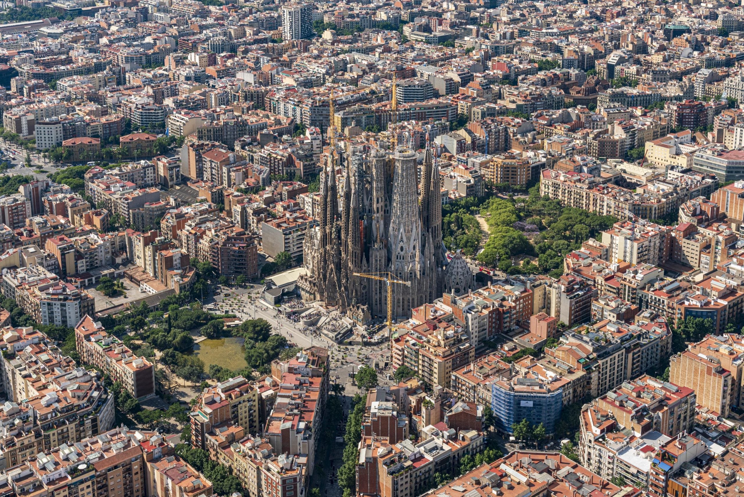 Vista aèria de la Sagrada Família / Cedida