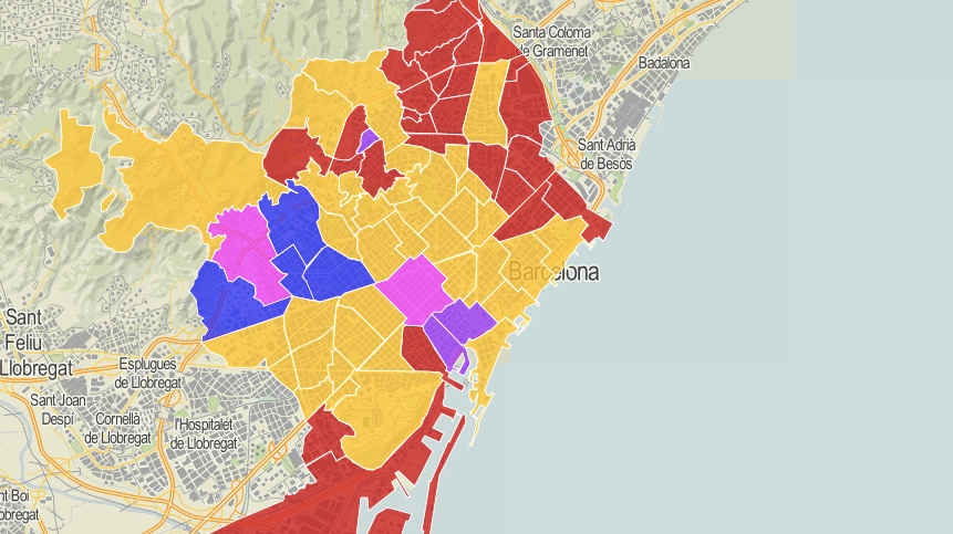 Resultats 10-N per barris / Instamaps