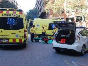 La motorista ferida sent atesa pels serveis d'emerg&egrave;ncia | Adri&agrave; Liz