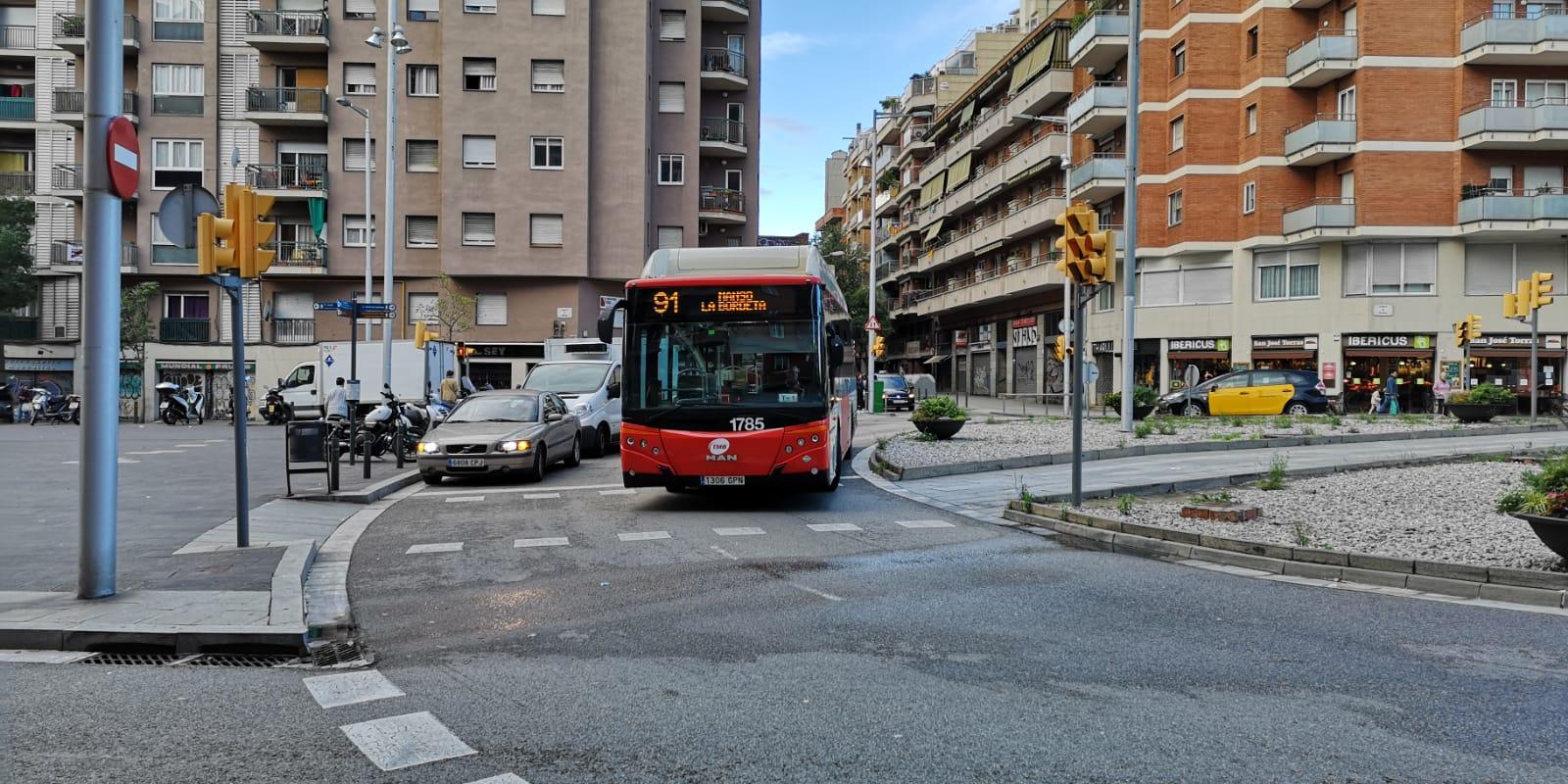 La línia de bus 91 ha vist reduït el seu recorregut per l'entrada en funcionament de la xarxa ortogonal / Ajuntament