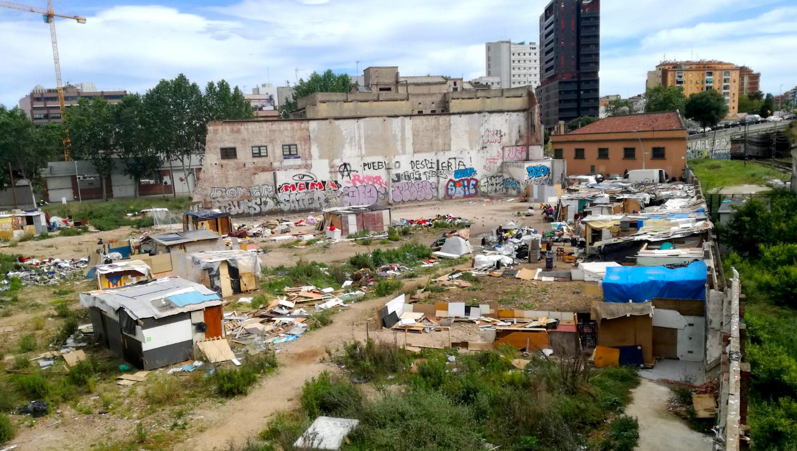 Un assentament de barraques al districte de Sant Martí de Barcelona /
