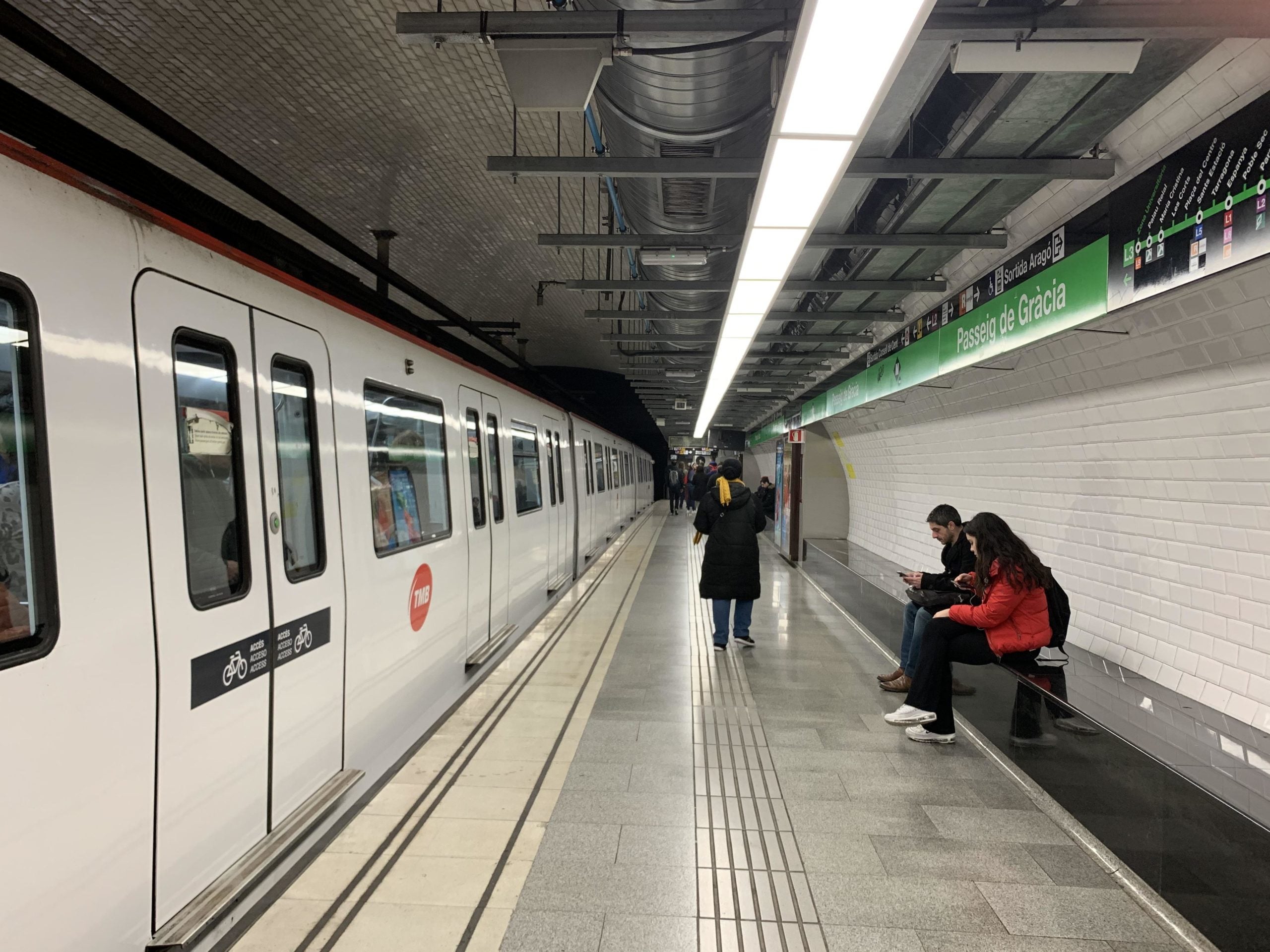 La parada de Passeig de Gràcia de la L3, en una imatge d'arxiu / S.B.