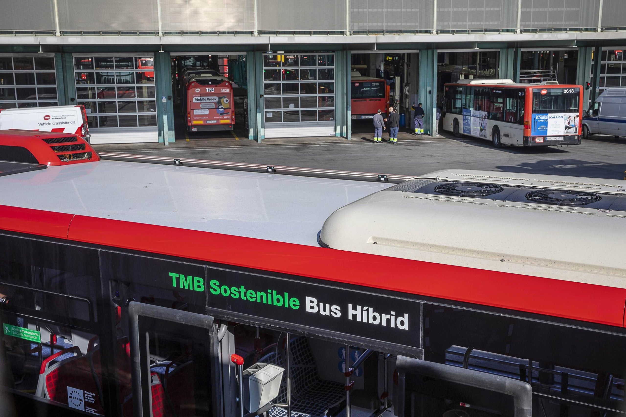 Autobusos de TMB a les cotxeres d'Horta / Jordi Play