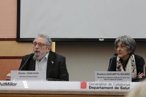 Joan Guix, secretari de Salut P&uacute;blica, i la doctora Assumpta Ricard,