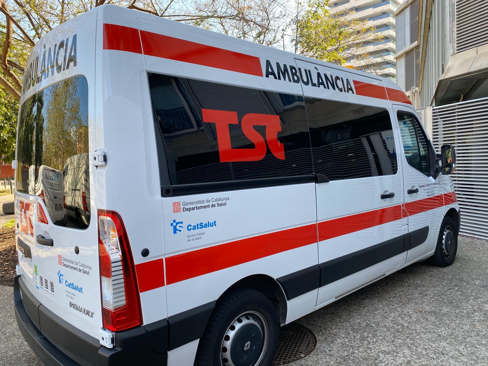 Ambulància de l'empresa Transport Sanitari de Catalunya / Cedida