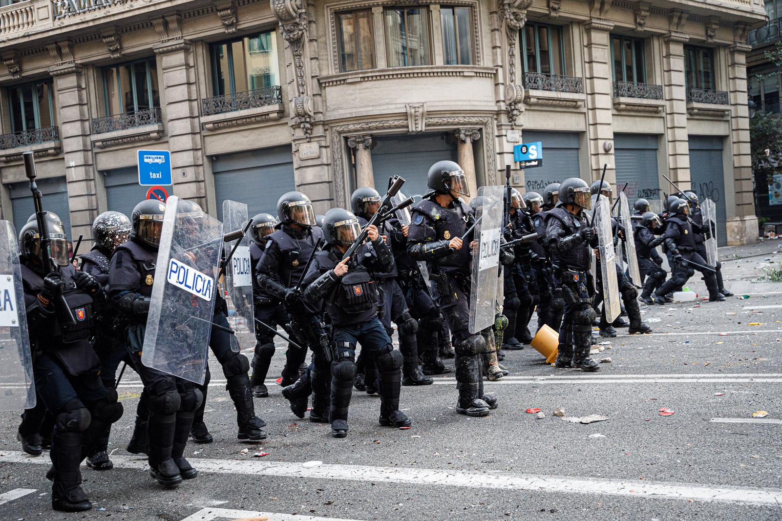 Agents de la UIP de la Policia Nacional, a l'octubre a Barcelona / Jordi Borràs