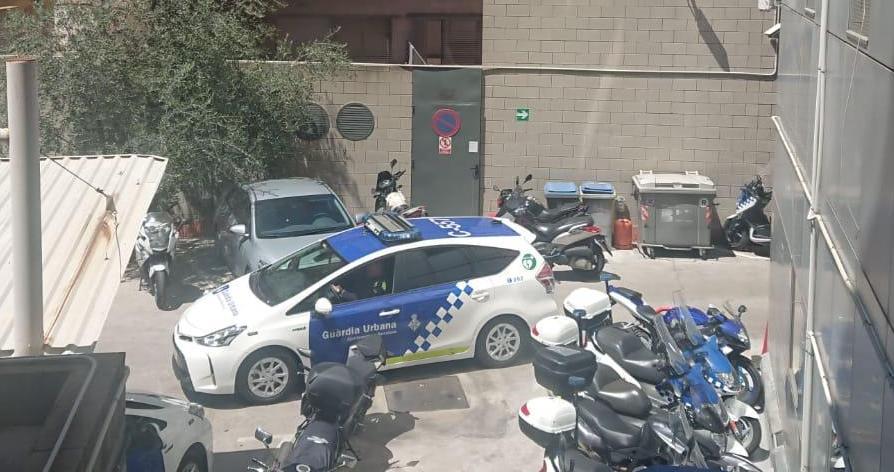 El pati de la comissaria de la Guàrdia Urbana a Ciutat Vella, en una imatge d'arxiu