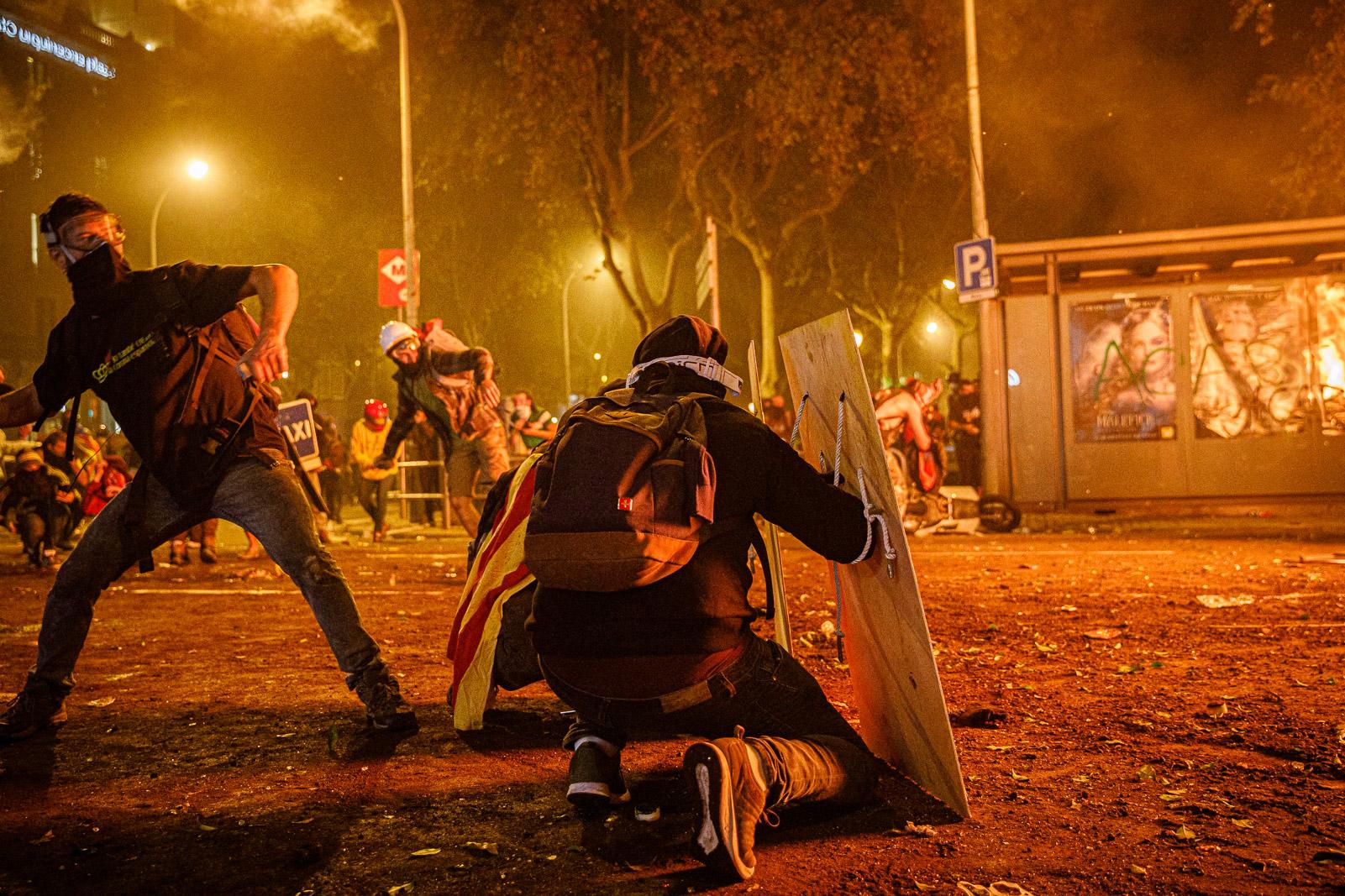 La batalla campal d'Urquinaona, en imatges / Jordi Borràs La batalla campal d'Urquinaona, en imatges / Jordi Borràs