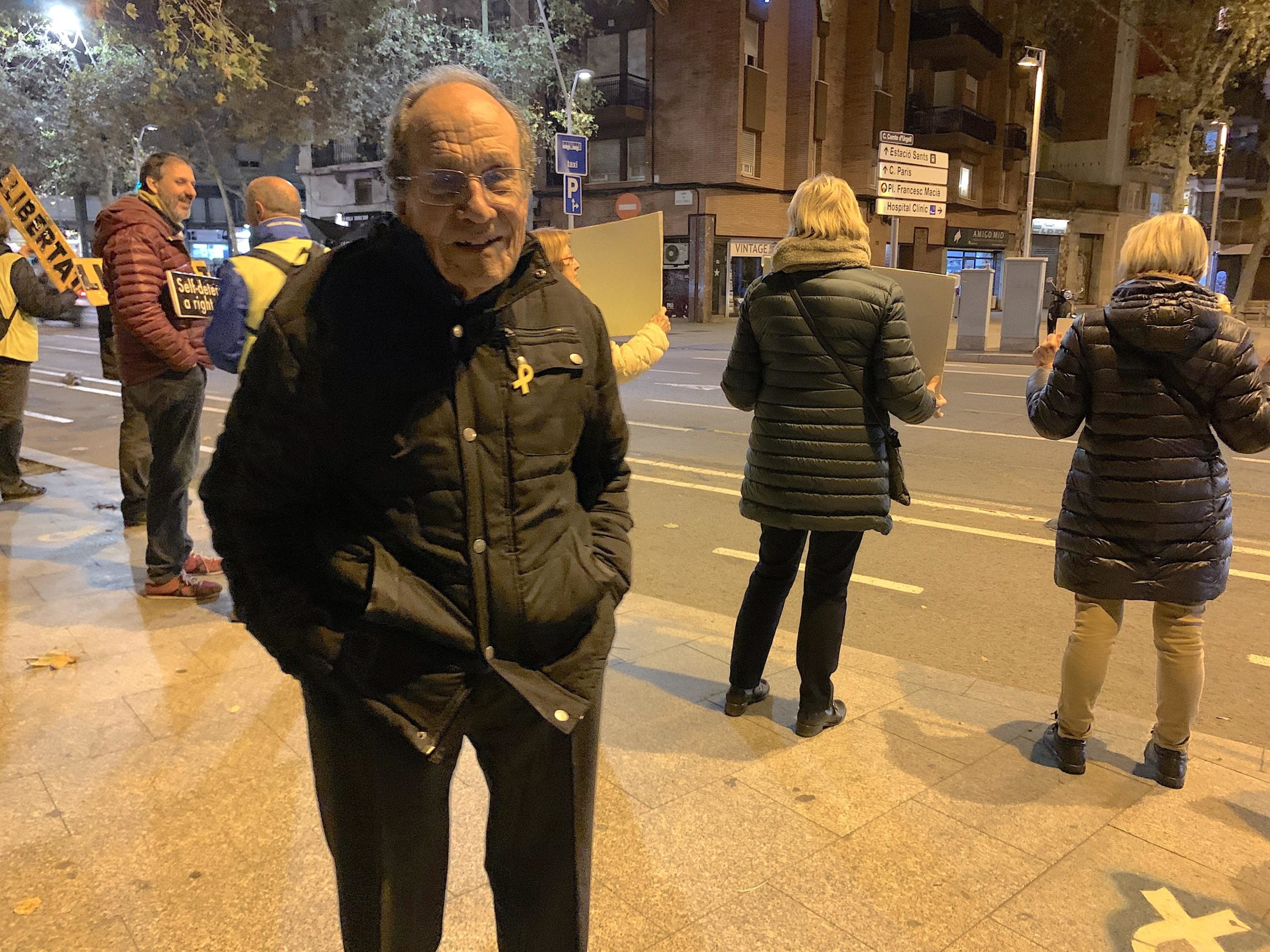 Manel, el manifestant d'Enriqueta Gallinat que té 91 anys / S.B.