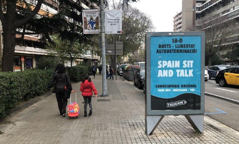 Un anunci de la protesta de Tsunami Democràtic per al dia del clàssic 