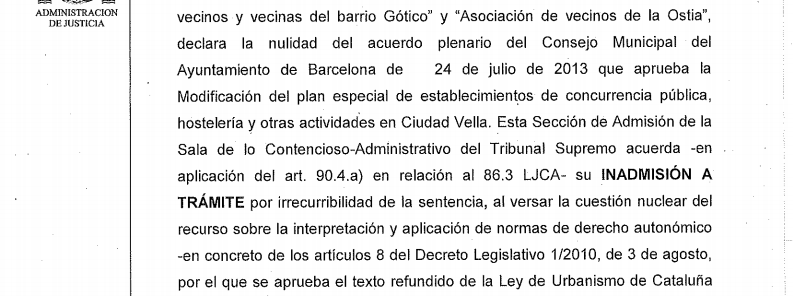 Captura de pantalla de la resolució del Tribunal Suprem Captura de pantalla de la resolució del Tribunal Suprem