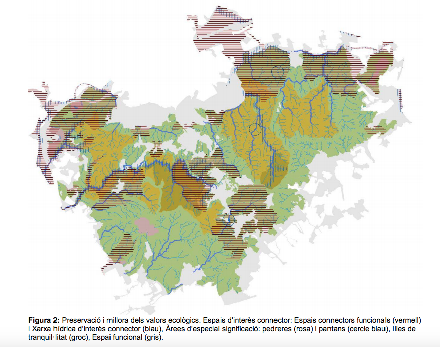 Mapa general de zonificació que preveu el PEPNat / Àrea Metropolitana de Barcelona