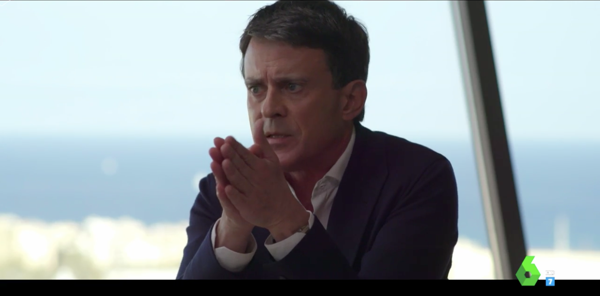 Manuel Valls, durant el cara a cara amb Ada Colau a 'Salvados' / La Sexta Manuel Valls, durant el cara a cara amb Ada Colau a 'Salvados' / La Sexta